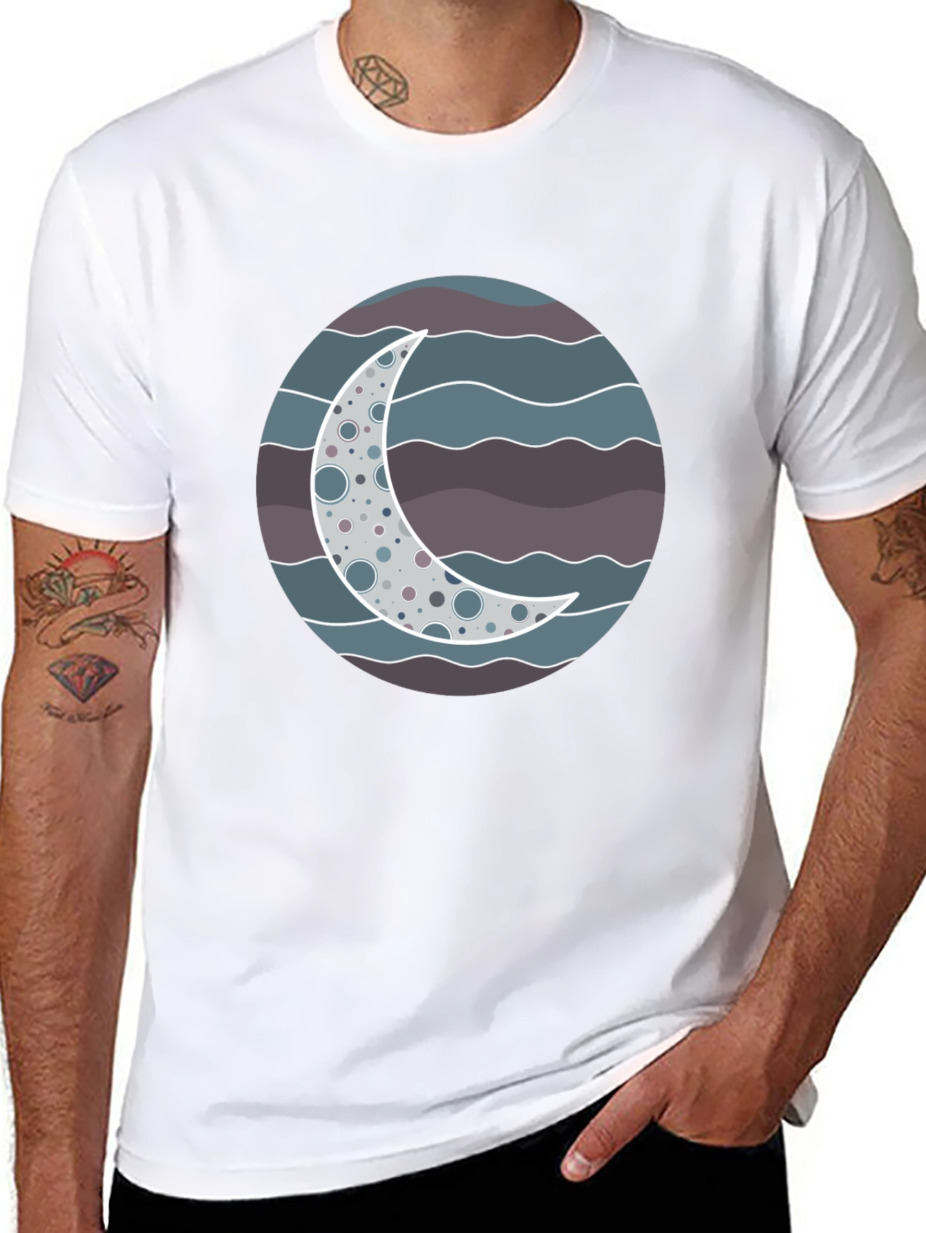 Moon Phase Graphic Tee - Stylish & Unique Design