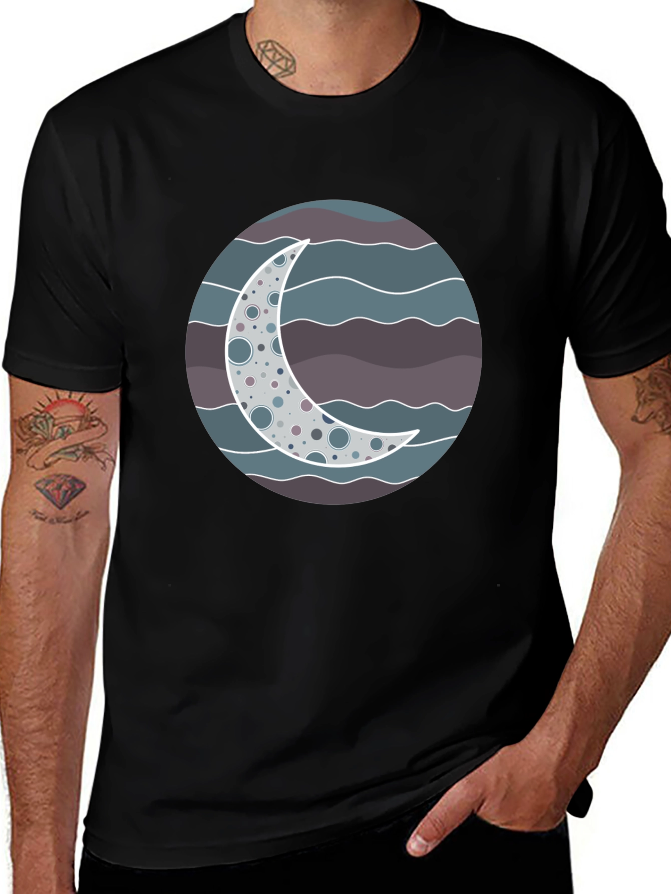 Moon Phase Graphic Tee - Stylish & Unique Design