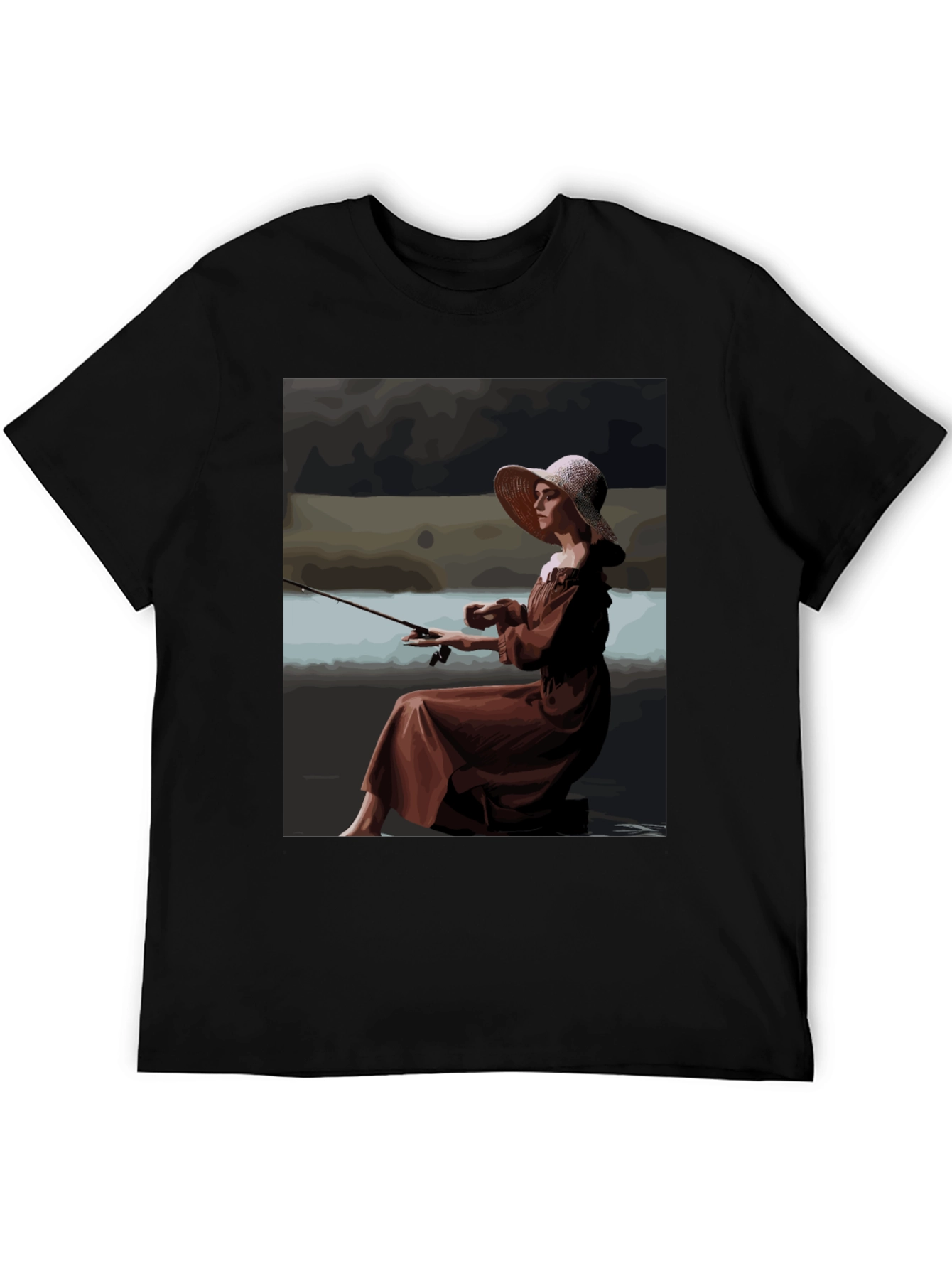 Fishing Lady Graphic Tee - Unique Stylish Design