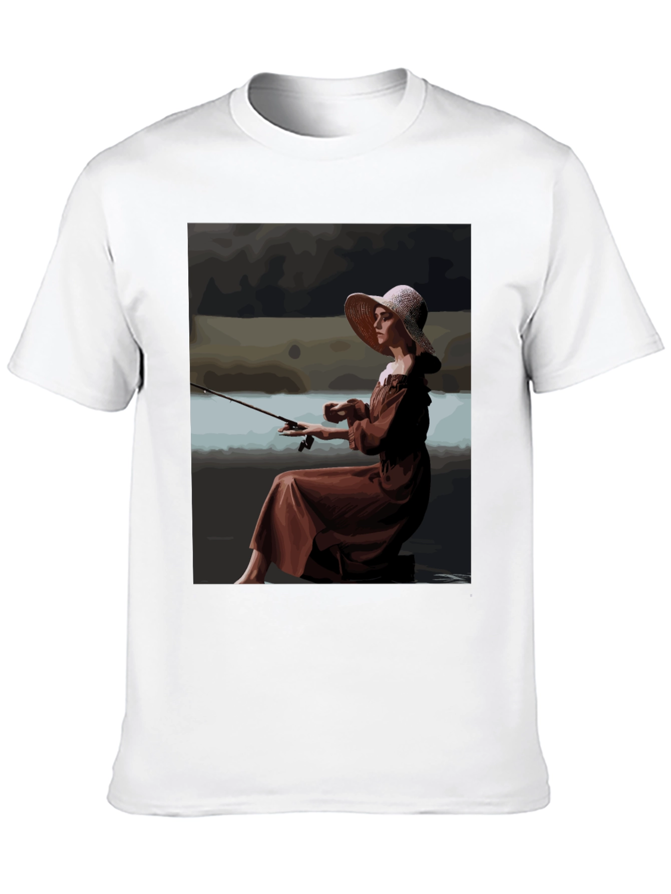 Fishing Lady Graphic Tee - Unique Stylish Design