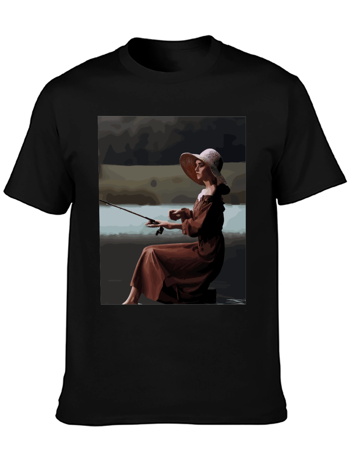 Fishing Lady Graphic Tee - Unique Stylish Design