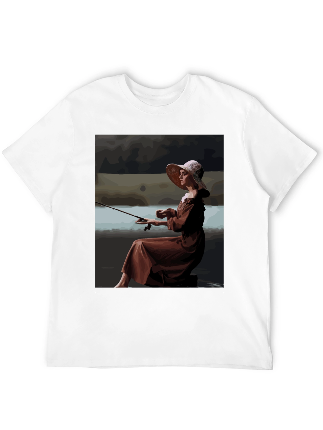 Fishing Lady Graphic Tee - Unique Stylish Design
