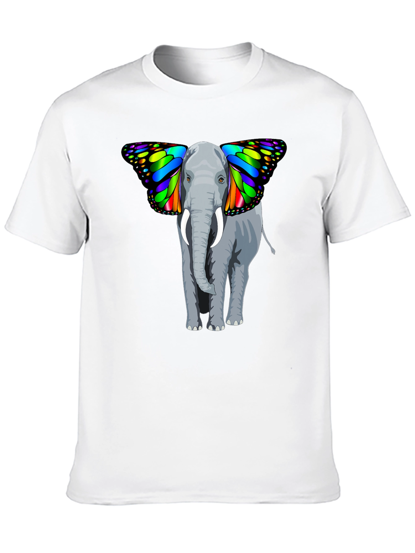 Elephant Butterfly Wings Graphic T-Shirt - Unique Design