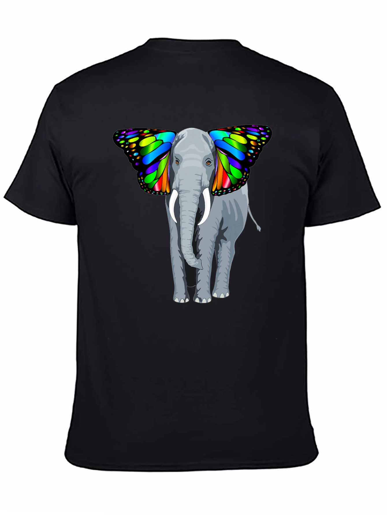 Elephant Butterfly Wings Graphic T-Shirt - Unique Design
