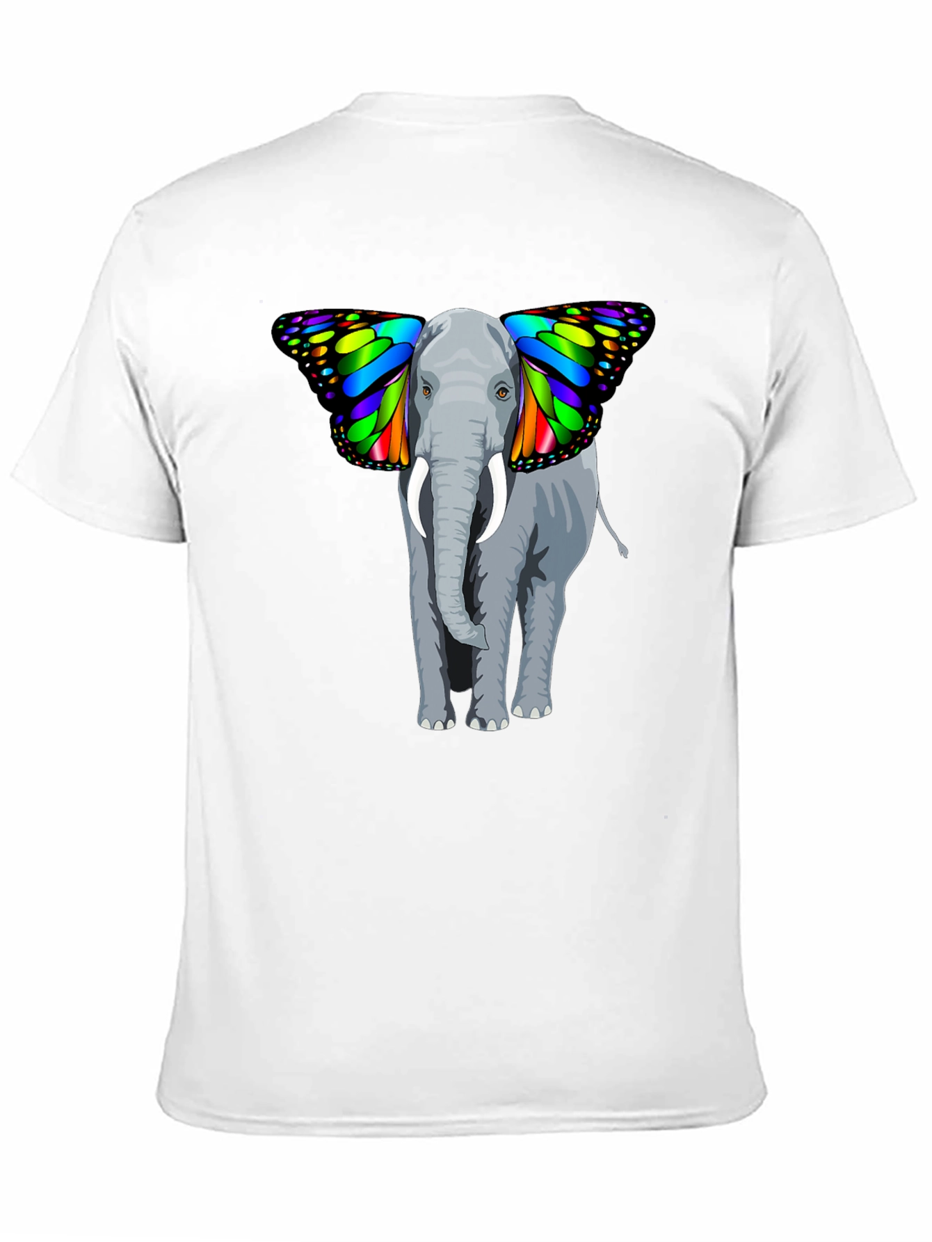 Elephant Butterfly Wings Graphic T-Shirt - Unique Design