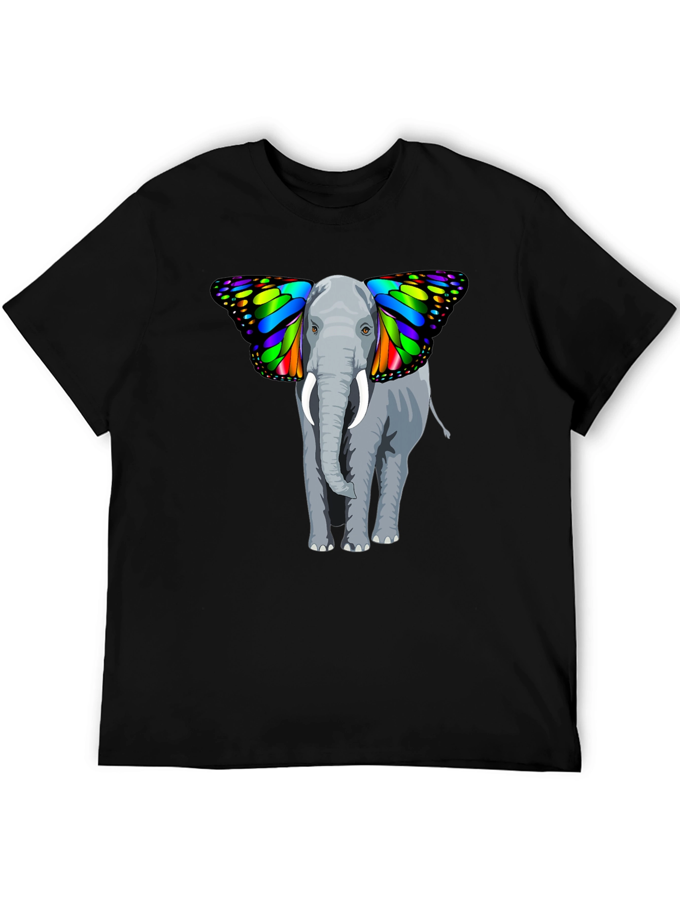 Elephant Butterfly Wings Graphic T-Shirt - Unique Design