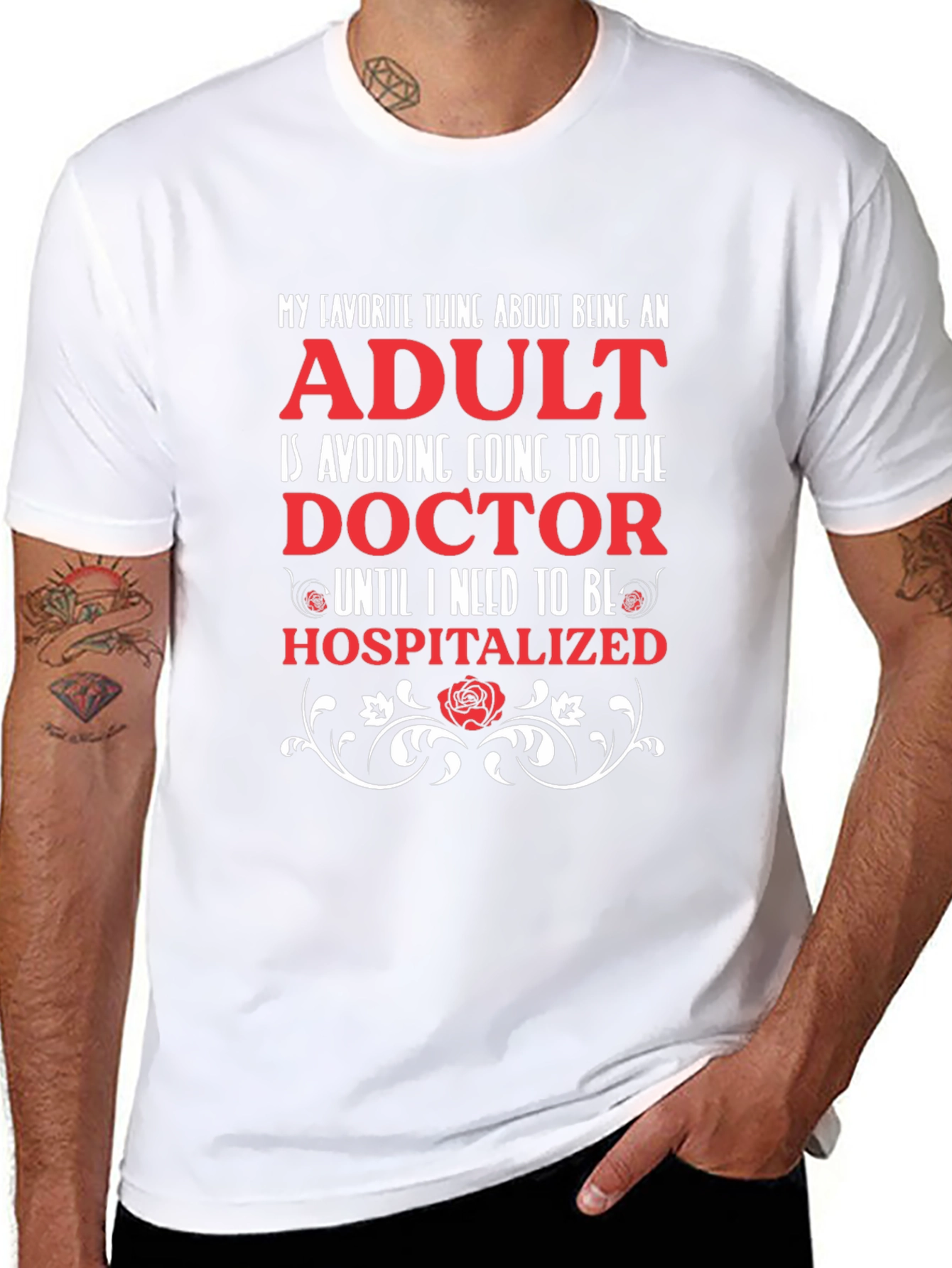 Adult Humor T-Shirt: Doctor Avoidance