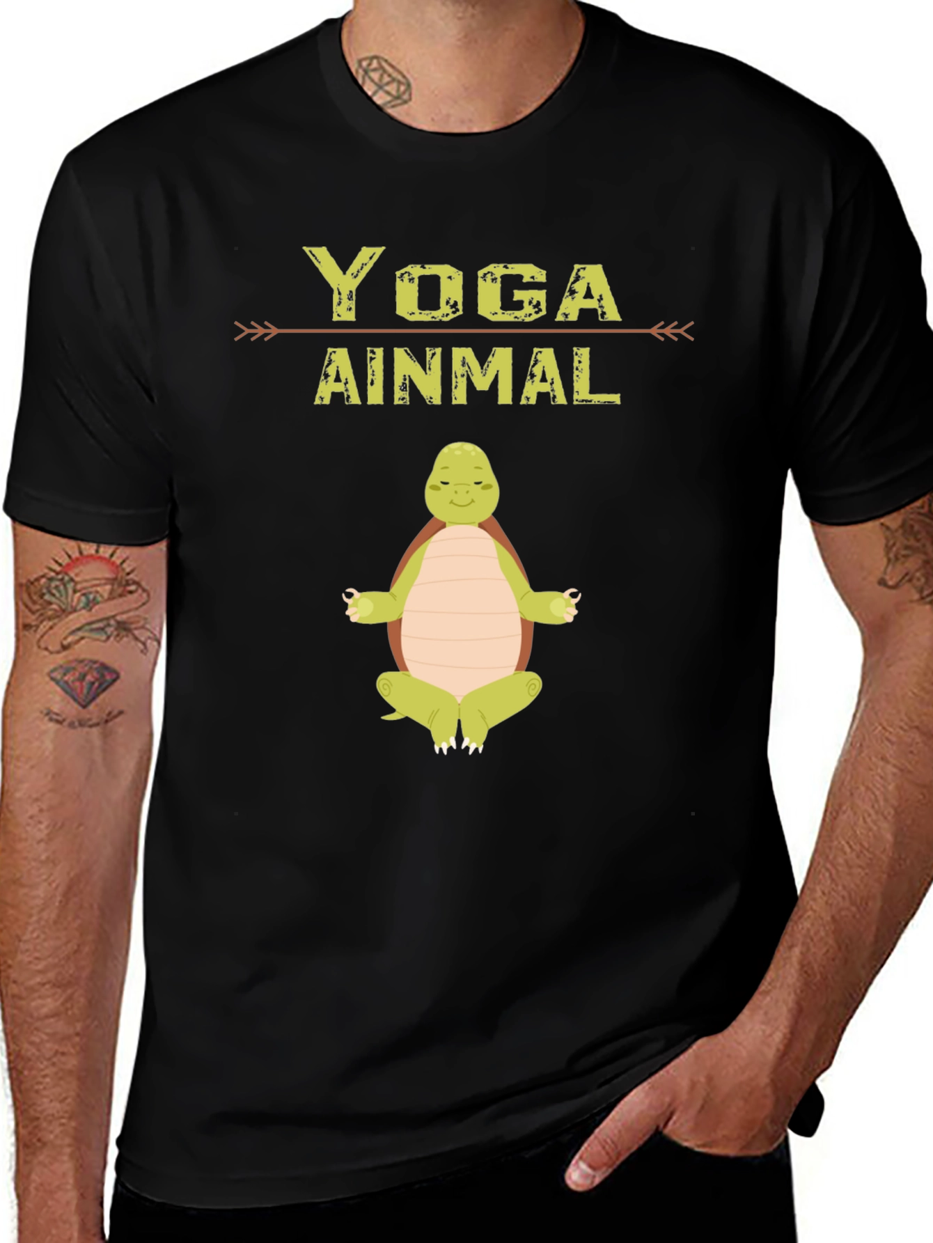 Yoga Ainmal Turtle T-Shirt - Meditating Animal Tee