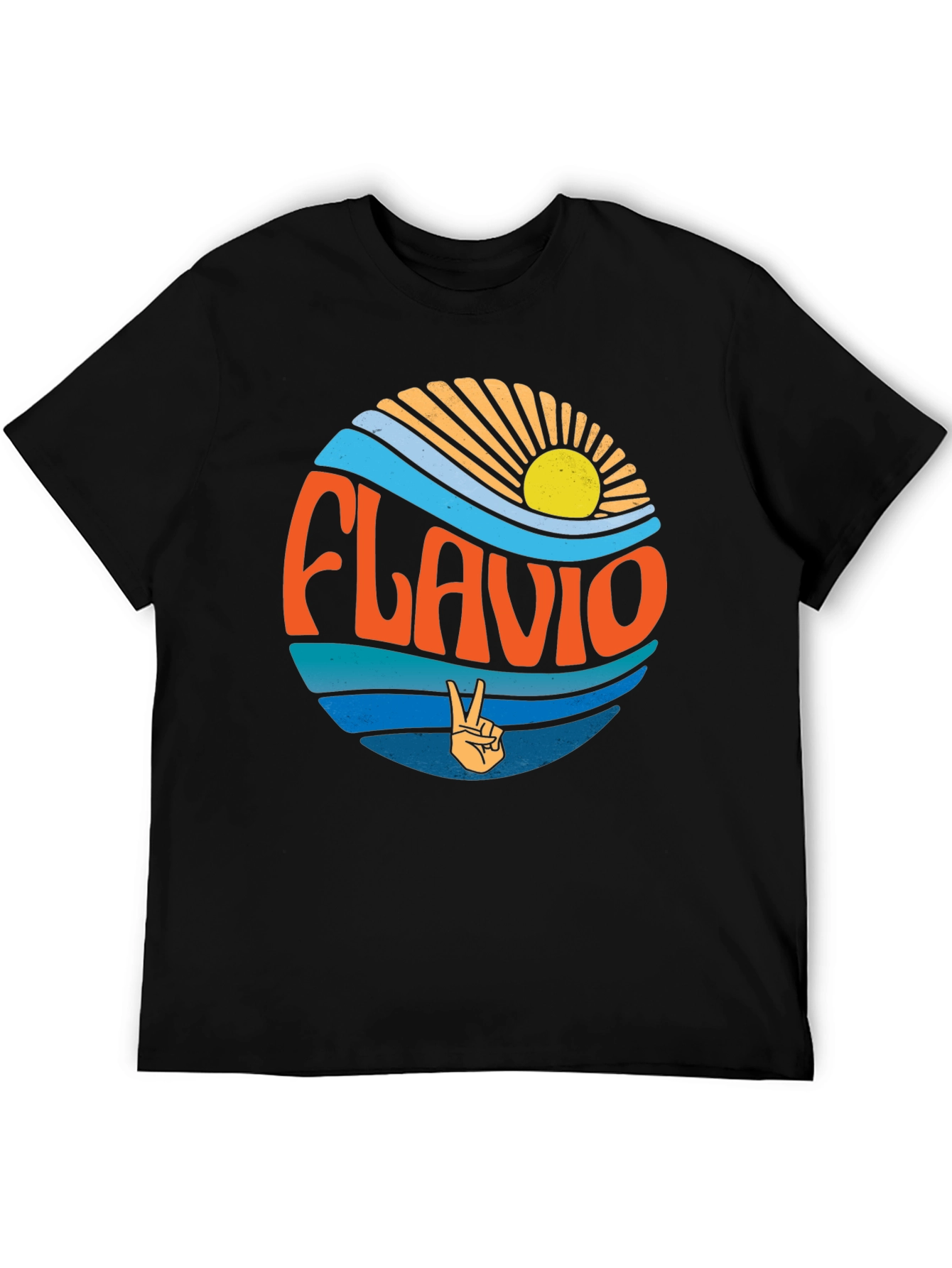 Retro Flavio T-Shirt with Peace Sign