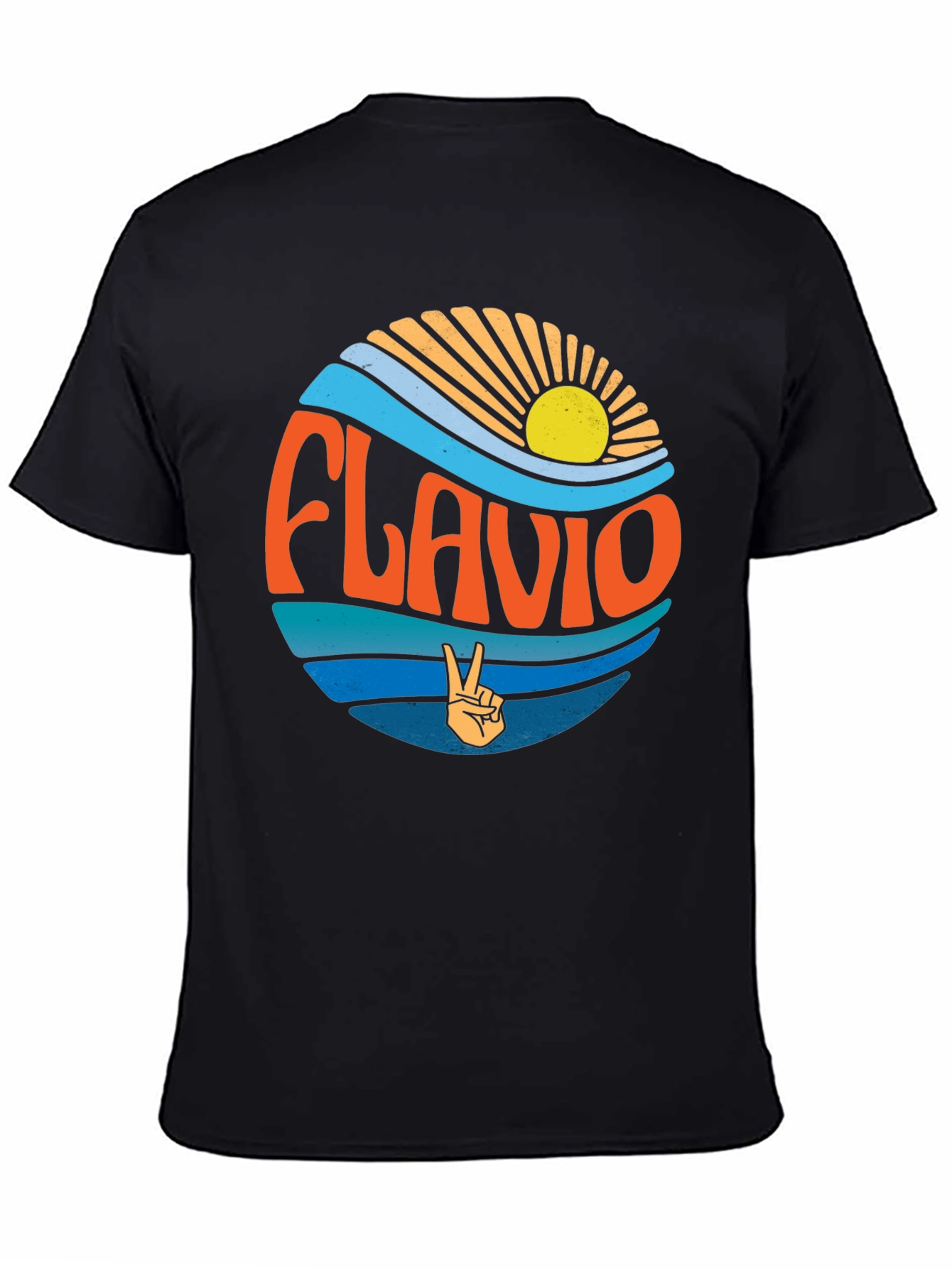 Retro Flavio T-Shirt with Peace Sign