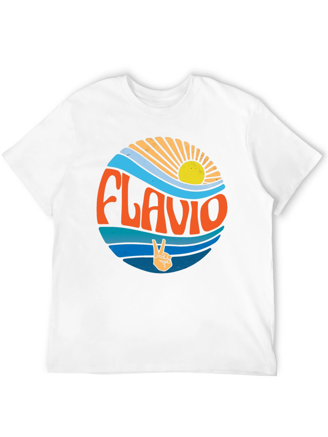Retro Flavio T-Shirt with Peace Sign