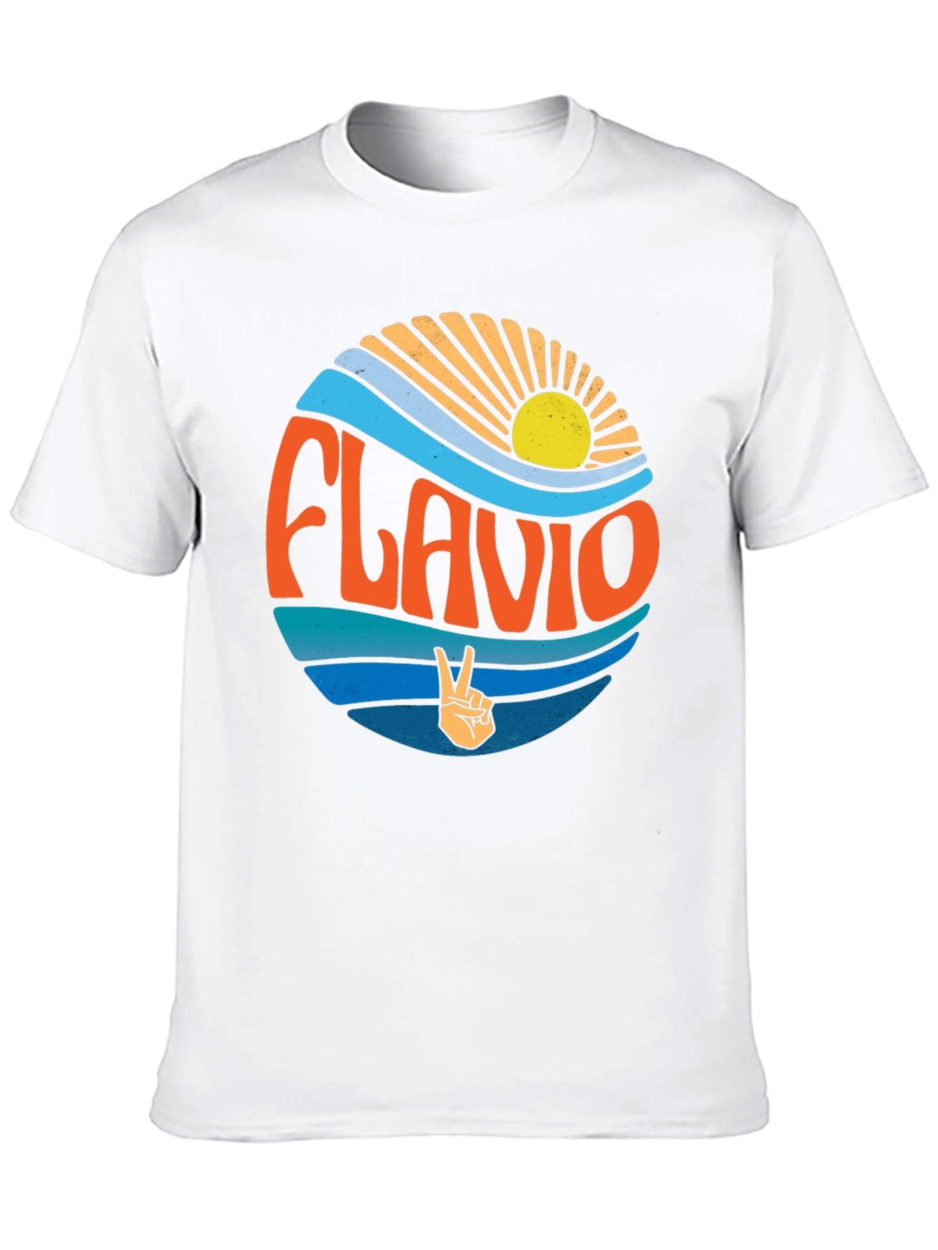 Retro Flavio T-Shirt with Peace Sign