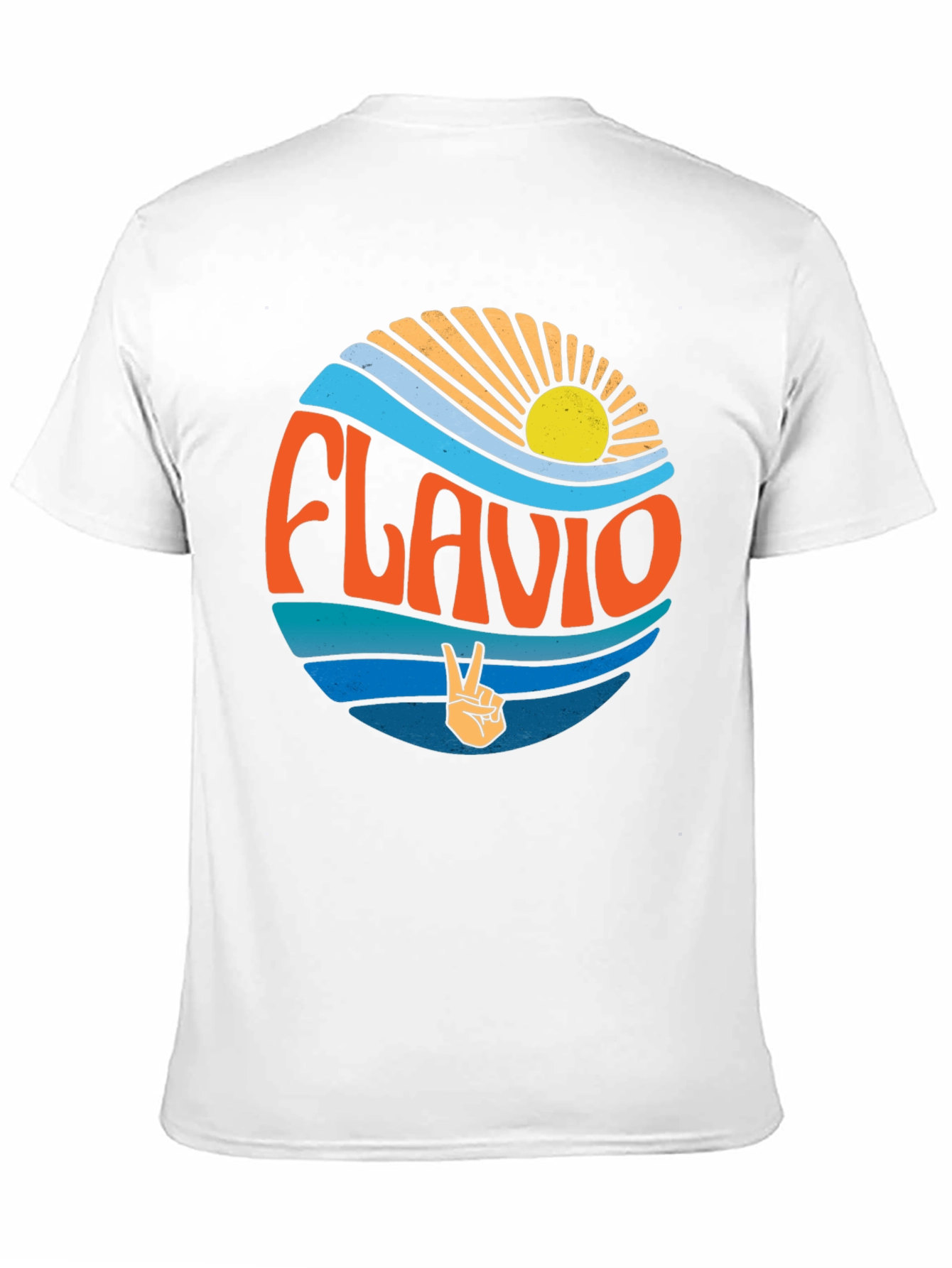 Retro Flavio T-Shirt with Peace Sign