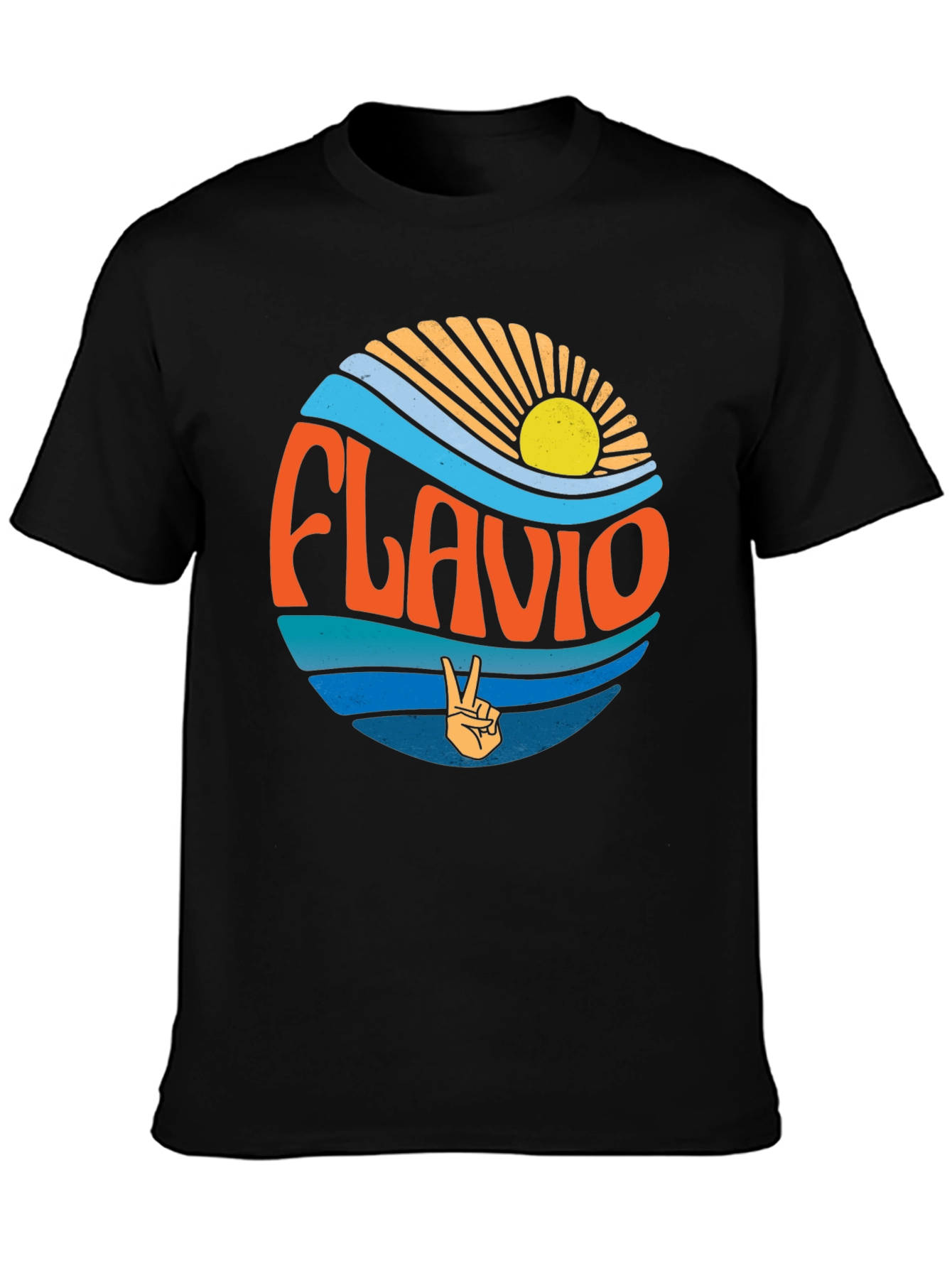 Retro Flavio T-Shirt with Peace Sign