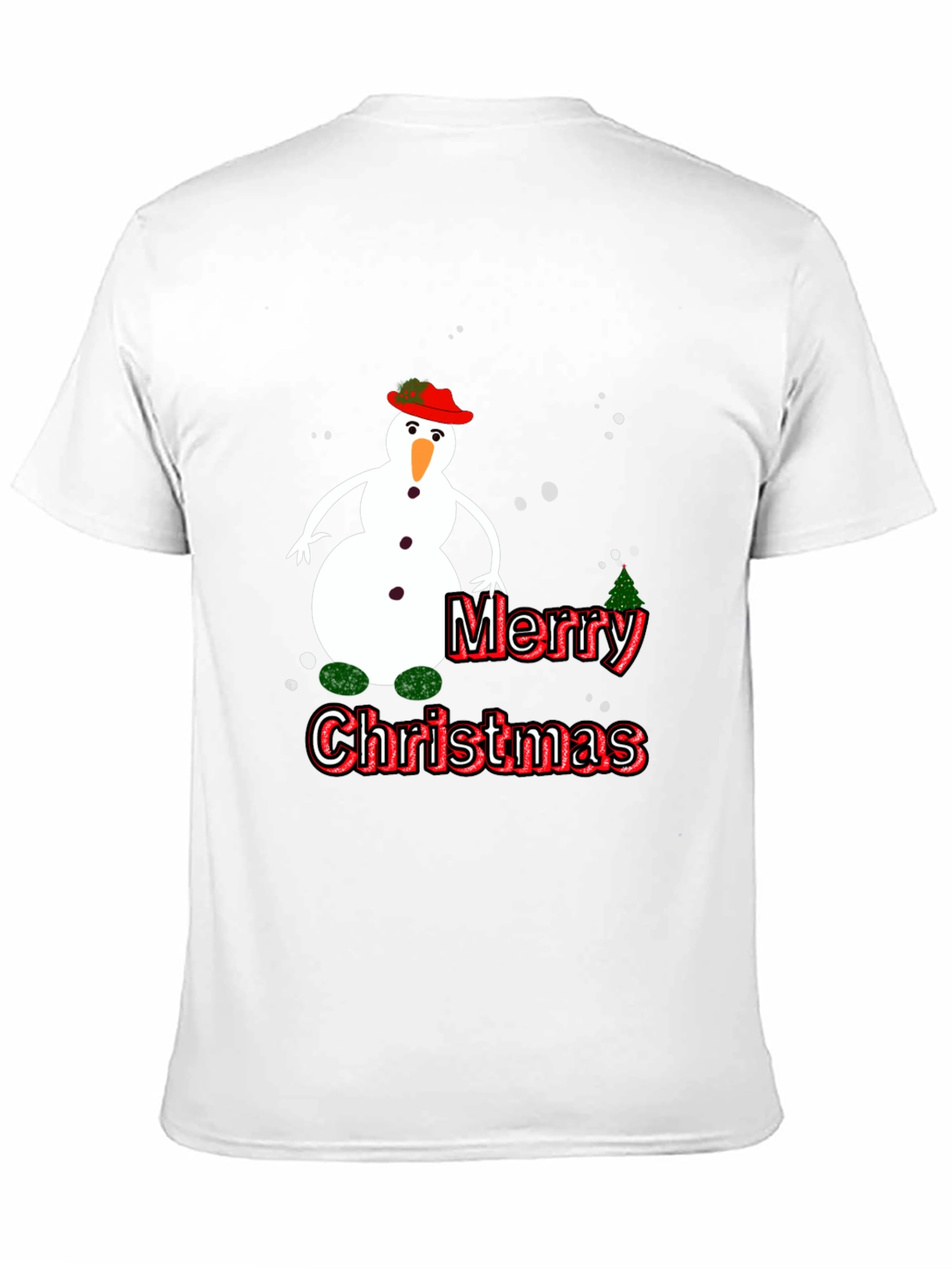Festive Merry Christmas Snowman Graphic Tee