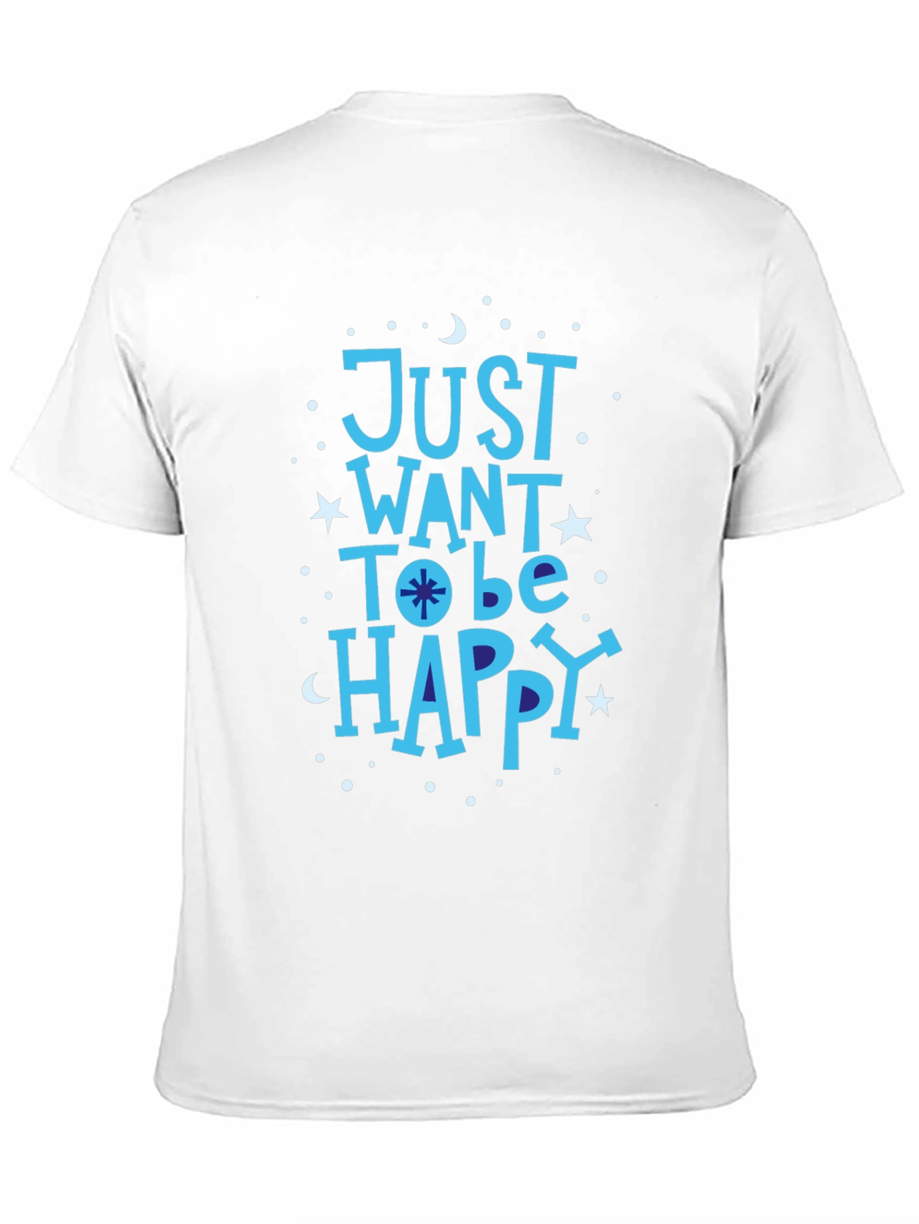Just Want To Be Happy Black Graphic Tee