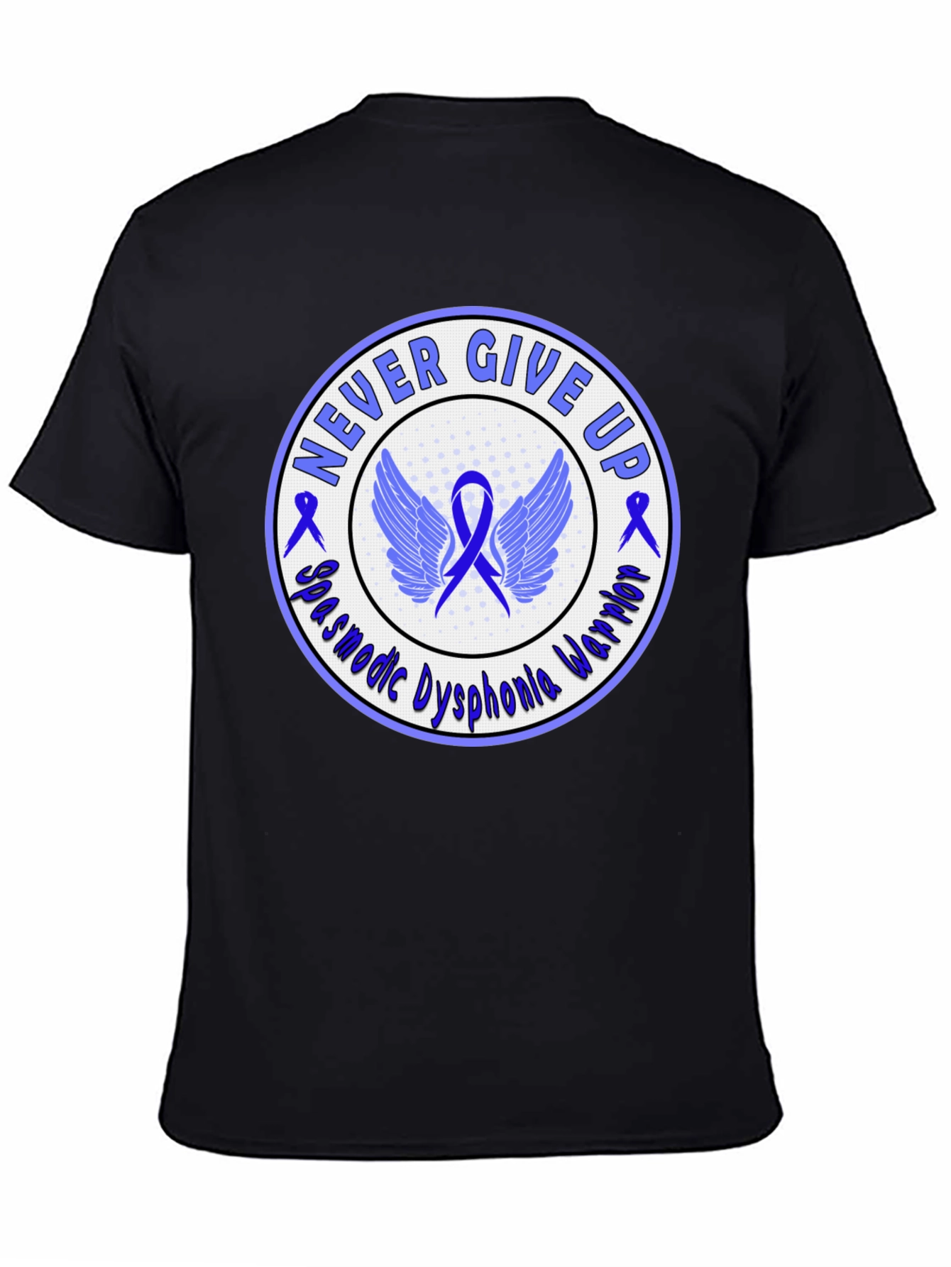 Spasmodic Dysphonia Awareness T-Shirt Never Give Up