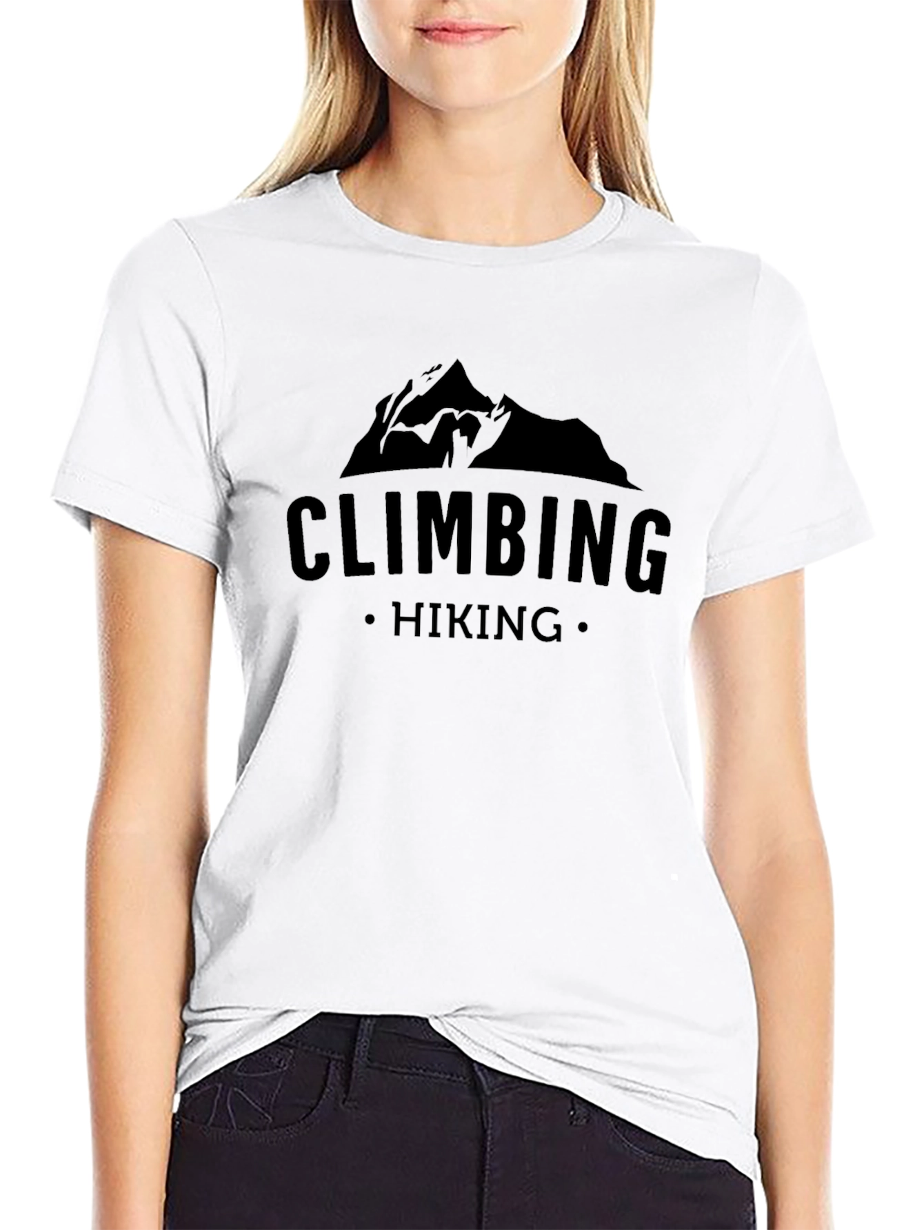 Climbing Hiking Black Graphic Tee