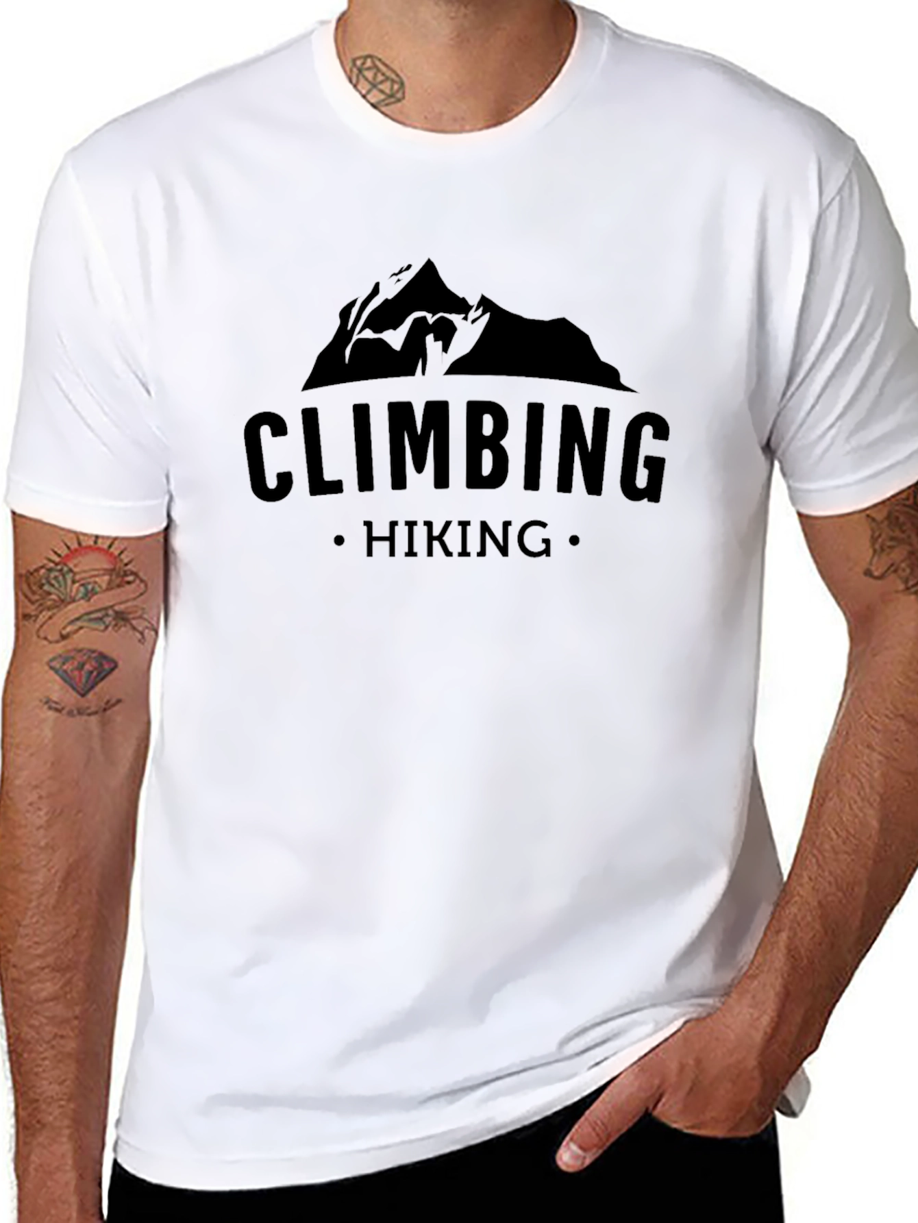 Climbing Hiking Black Graphic Tee