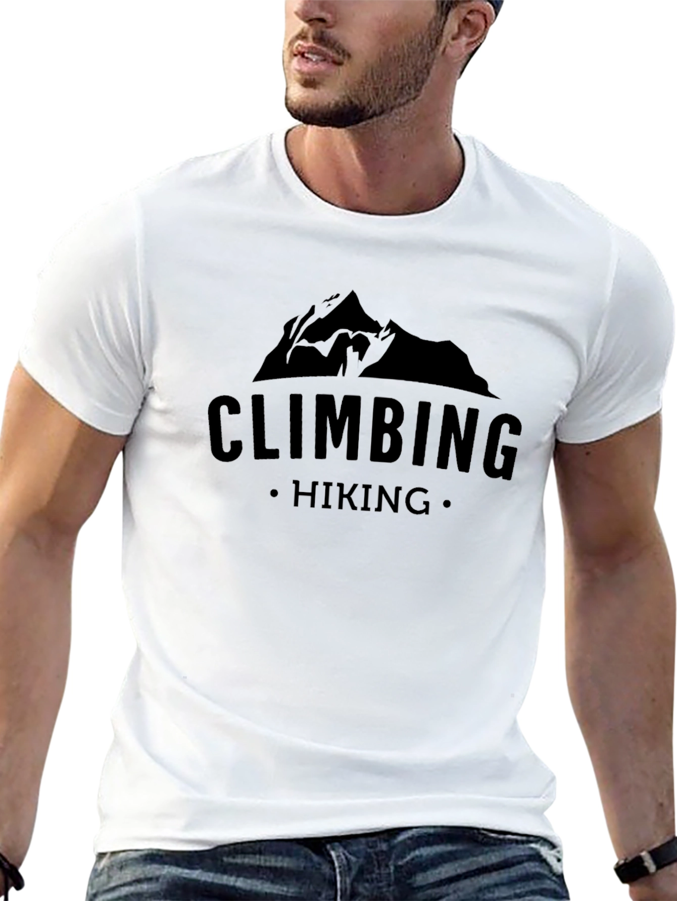 Climbing Hiking Black Graphic Tee