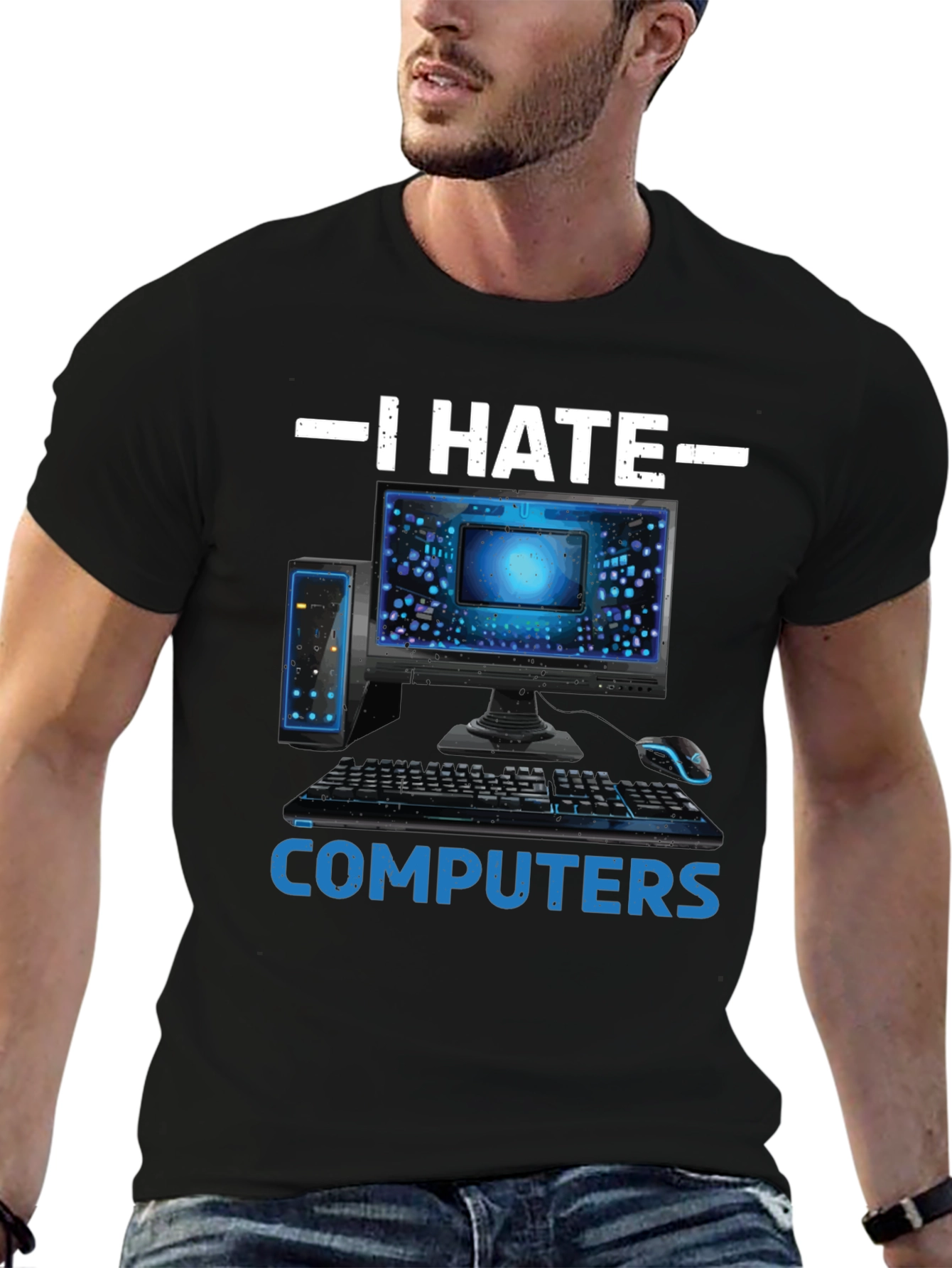 I Hate Computers Funny Tee