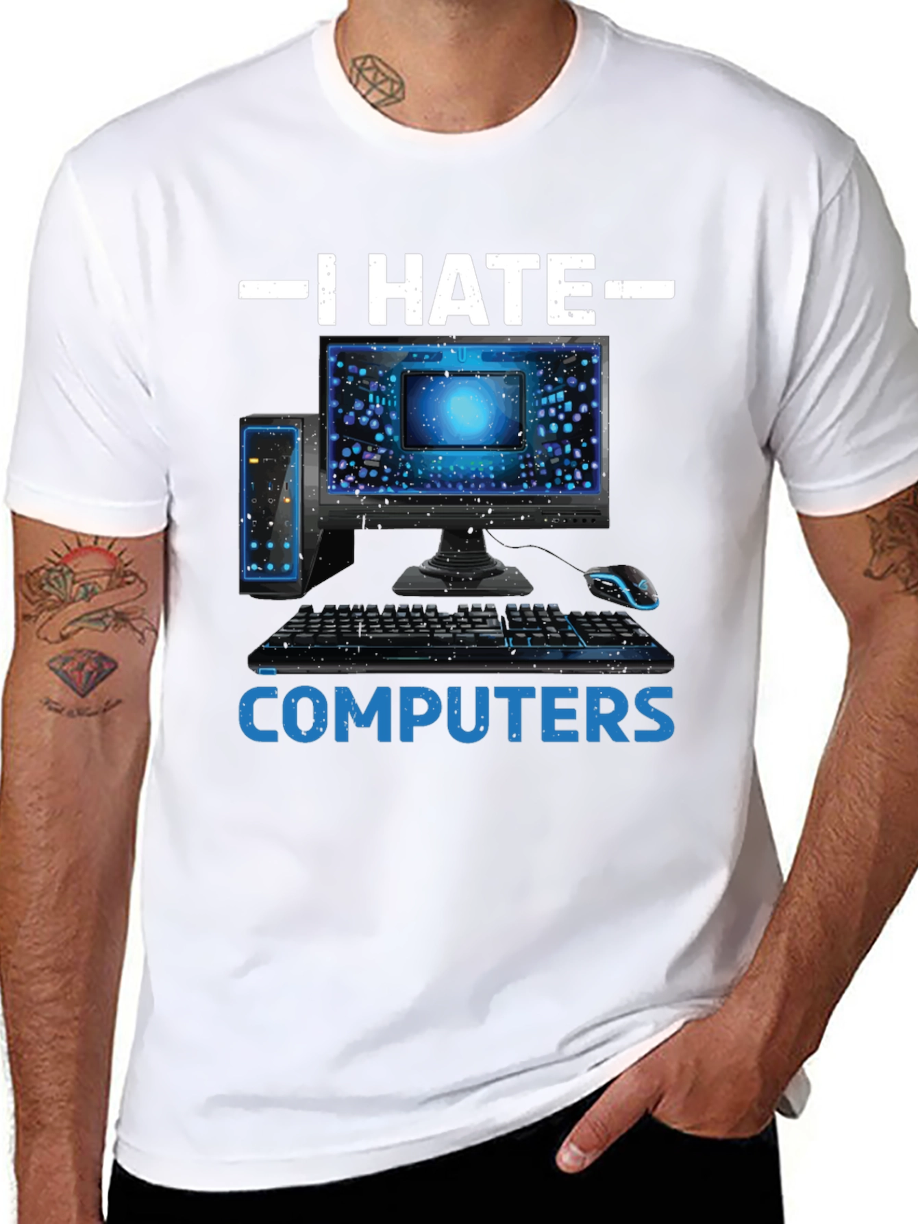 I Hate Computers Funny Tee
