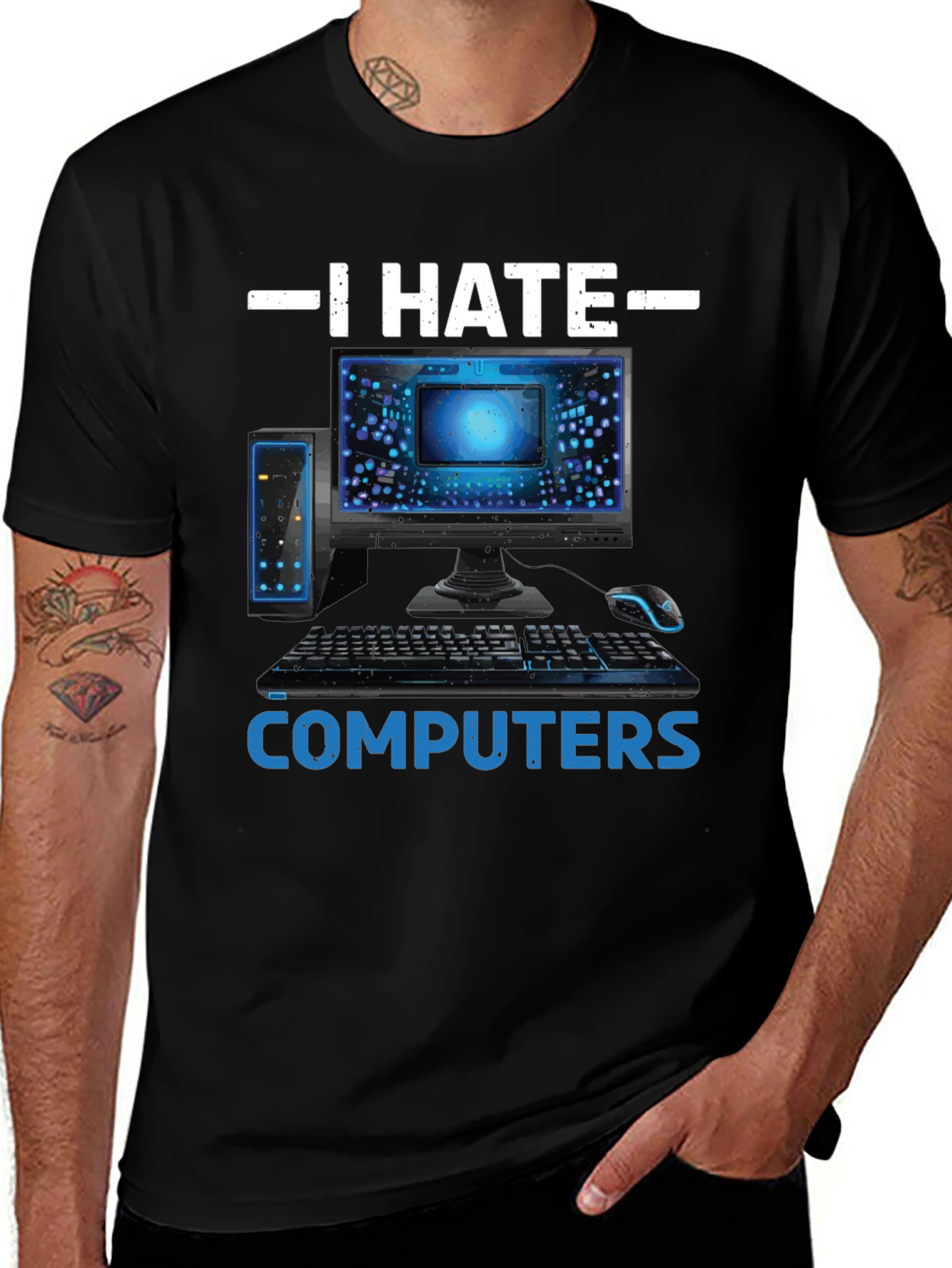 I Hate Computers Funny Tee
