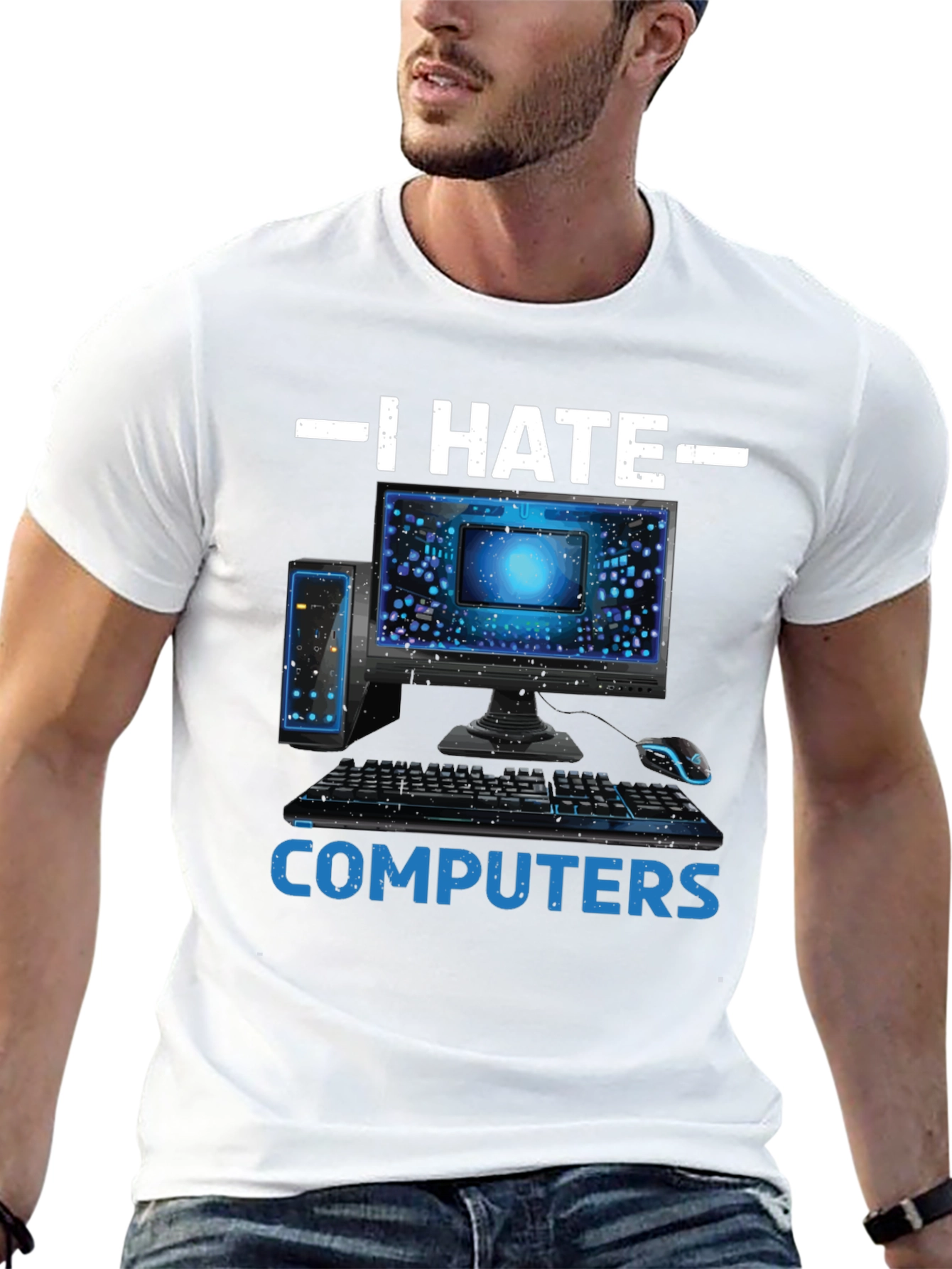 I Hate Computers Funny Tee
