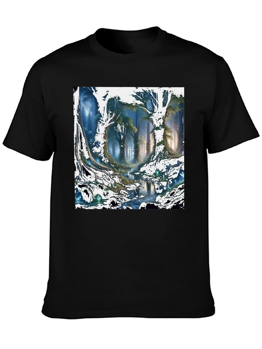 Enchanted Forest Graphic Tee - Nature Inspired Design