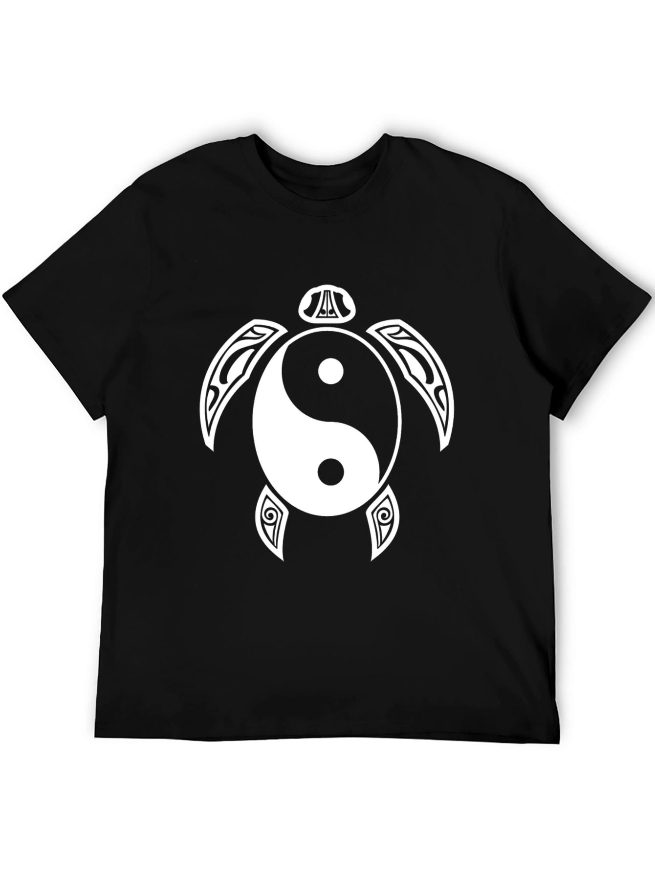 Yin Yang Turtle Black T-Shirt