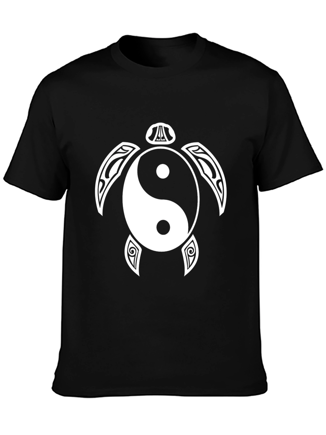 Yin Yang Turtle Black T-Shirt