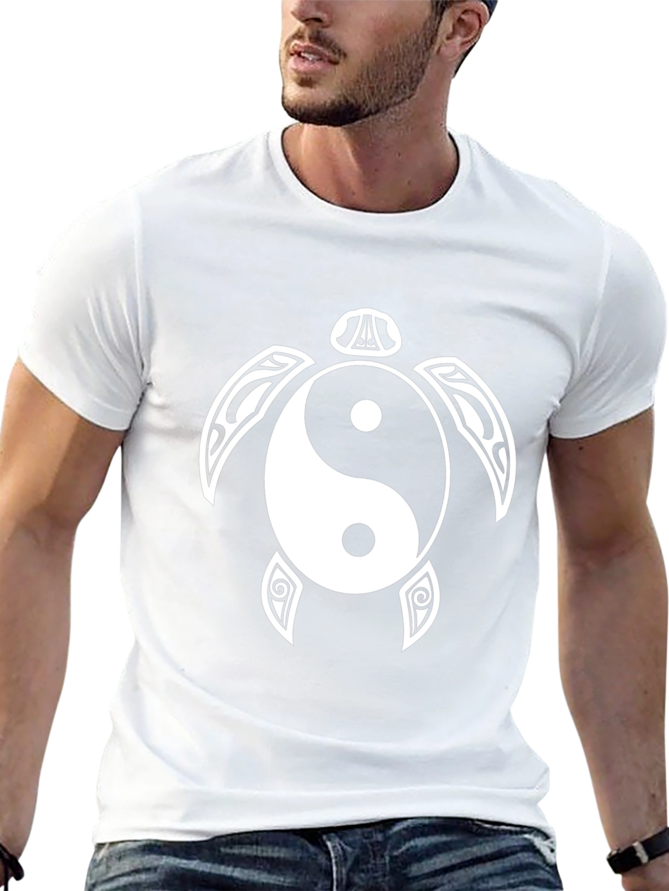 Yin Yang Turtle Black T-Shirt