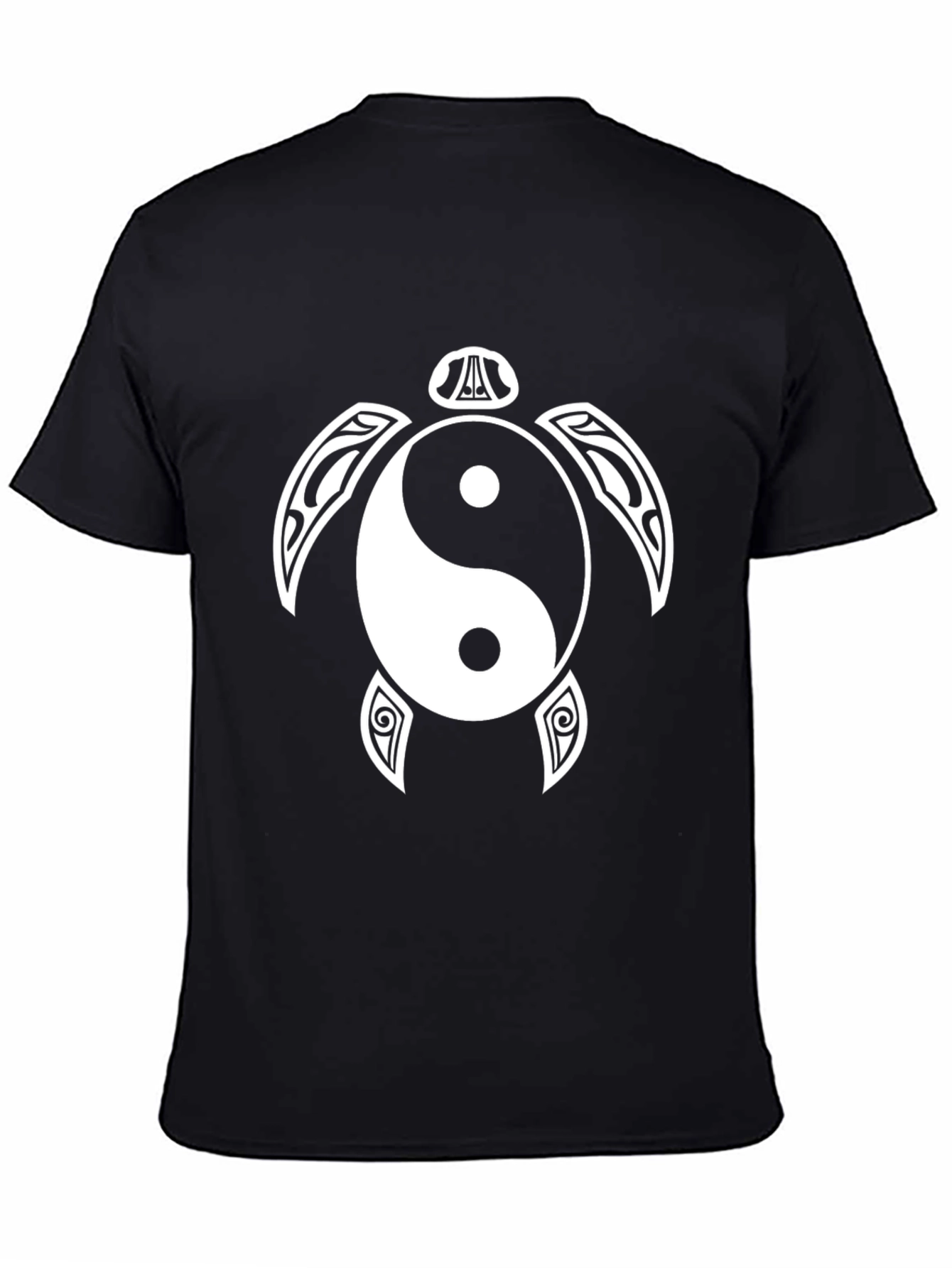 Yin Yang Turtle Black T-Shirt
