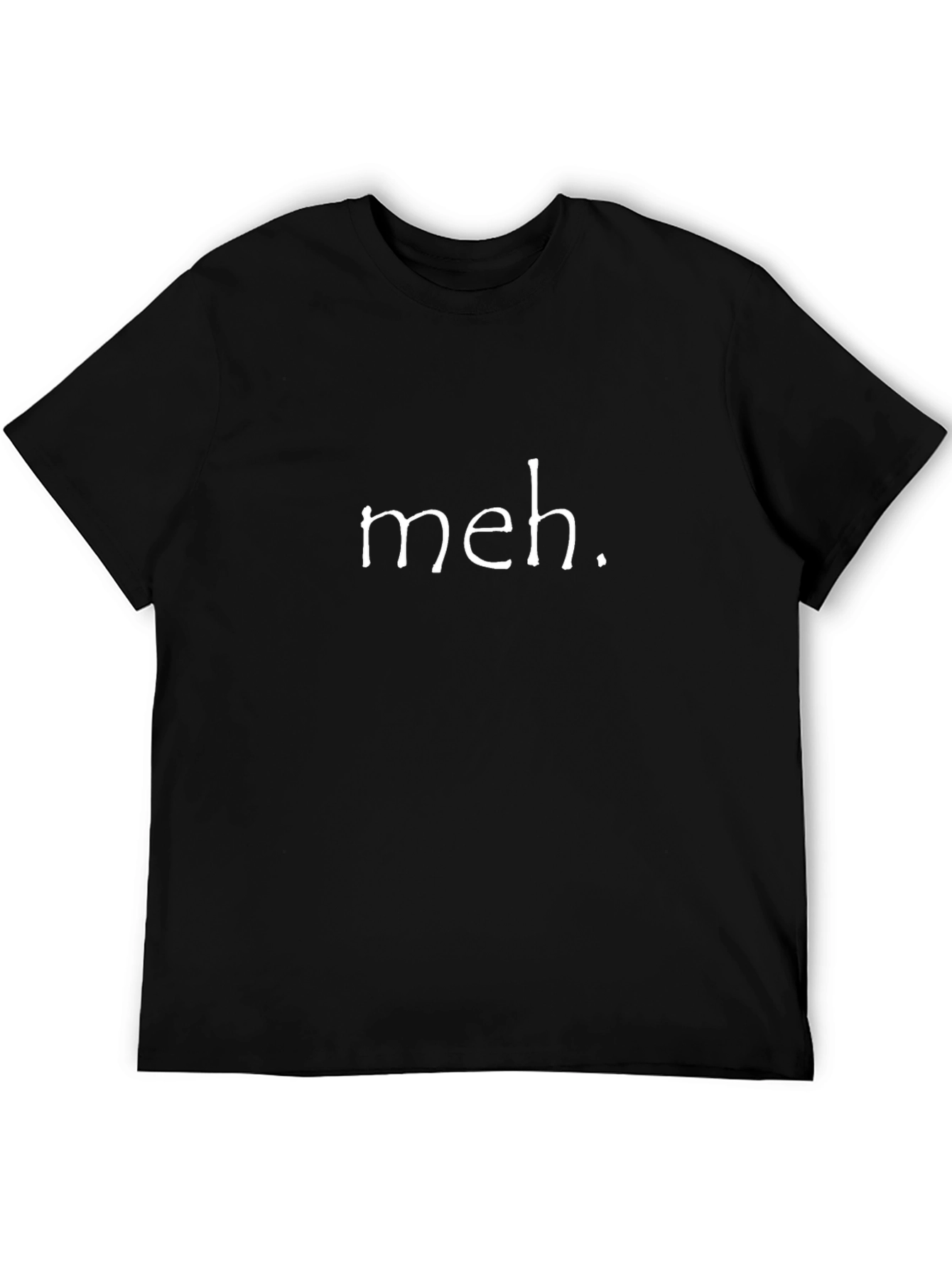 Meh. Graphic Tee - Casual Black T-Shirt