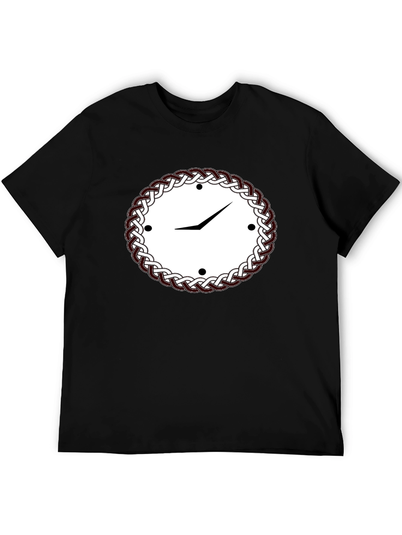 Celtic Knot Clock Black T-Shirt