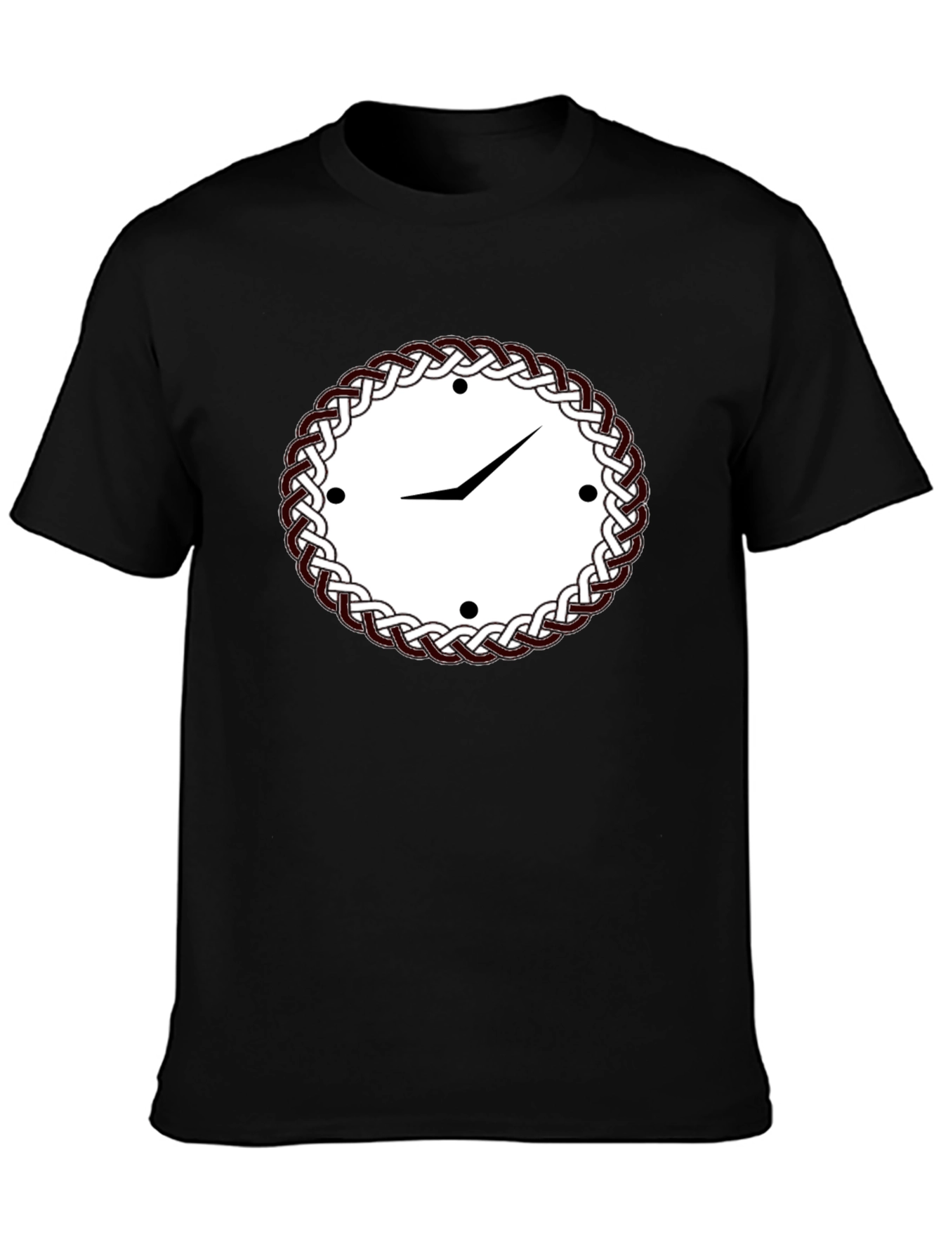 Celtic Knot Clock Black T-Shirt