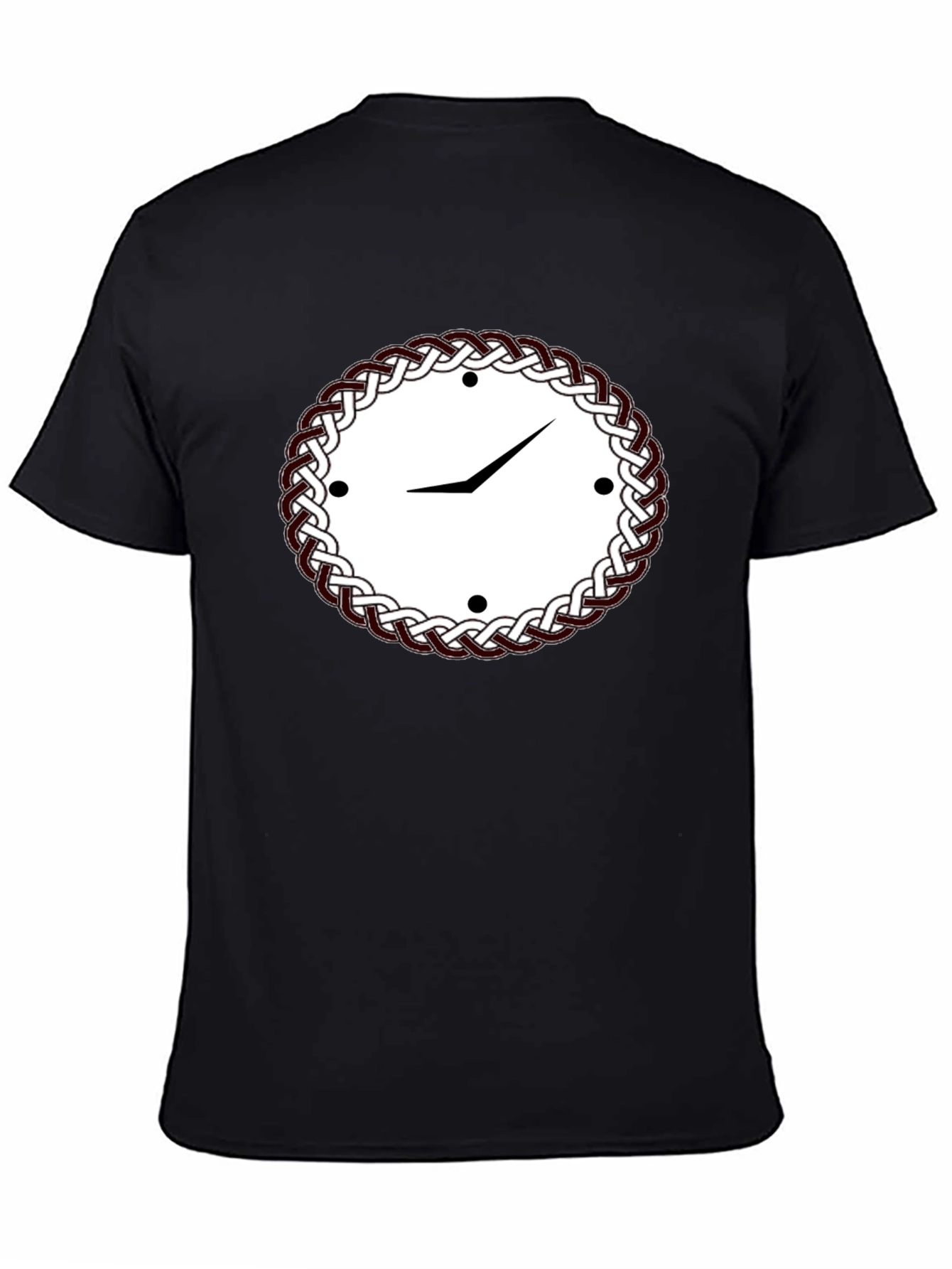 Celtic Knot Clock Black T-Shirt