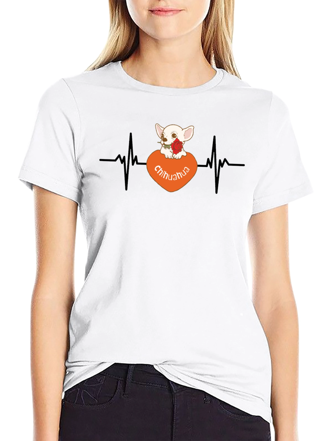Chihuahua Heartbeat T-Shirt - Dog Lover Tee