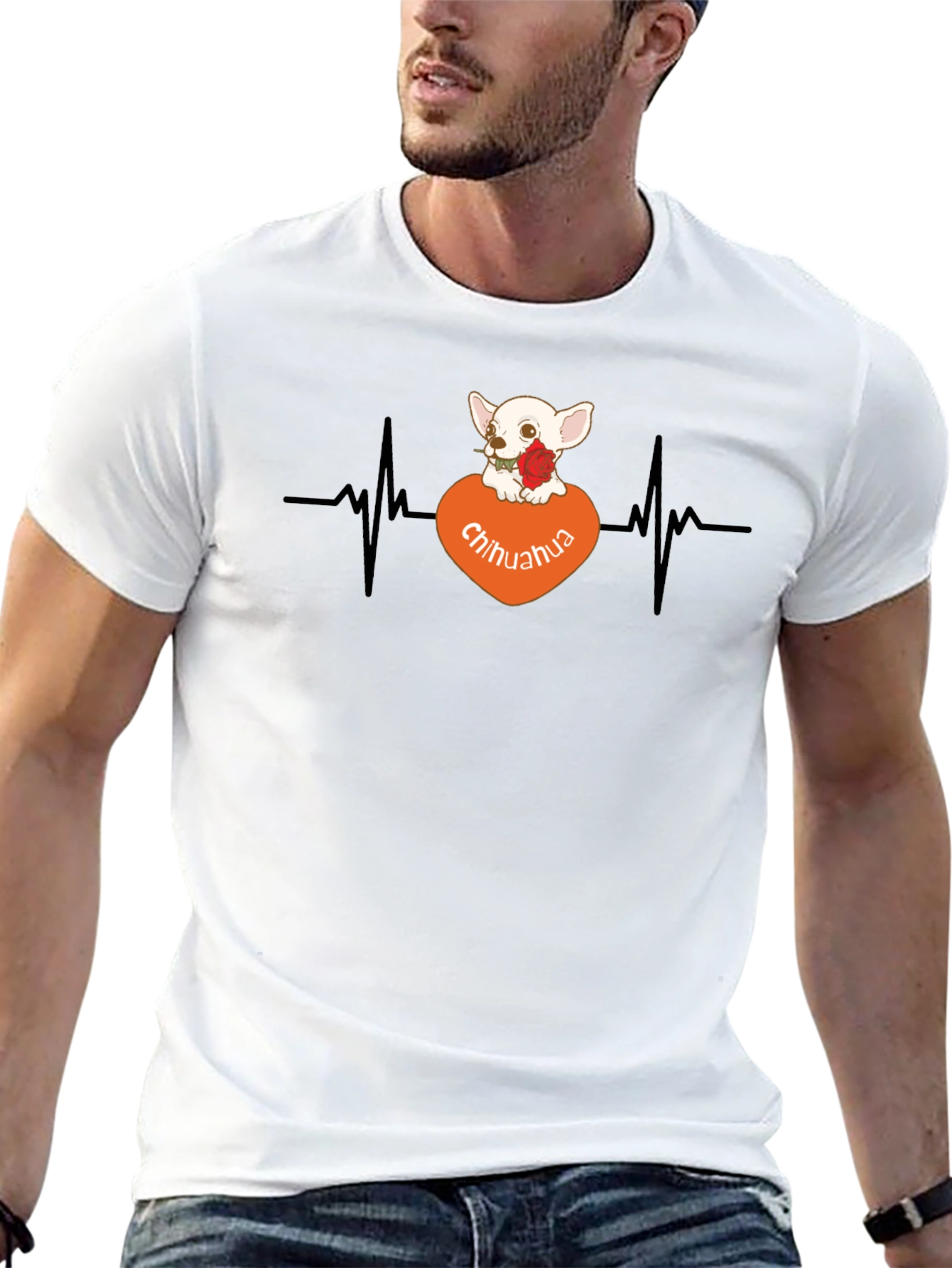 Chihuahua Heartbeat T-Shirt - Dog Lover Tee