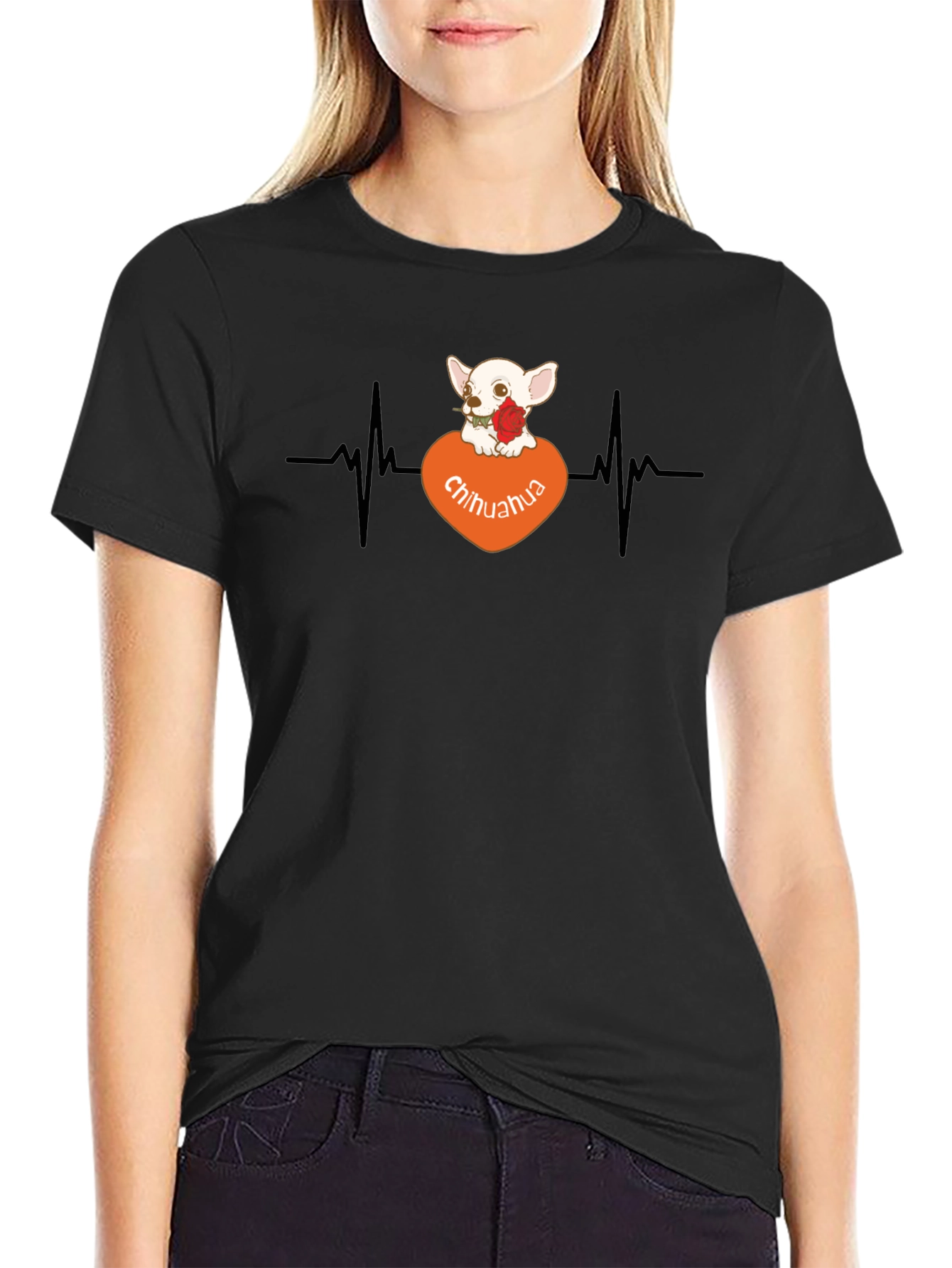 Chihuahua Heartbeat T-Shirt - Dog Lover Tee