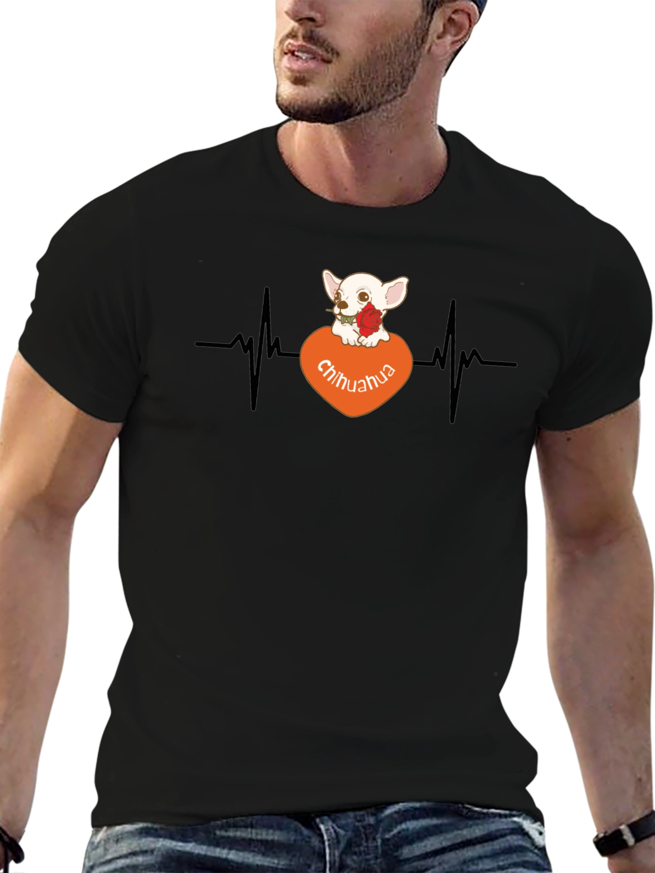 Chihuahua Heartbeat T-Shirt - Dog Lover Tee