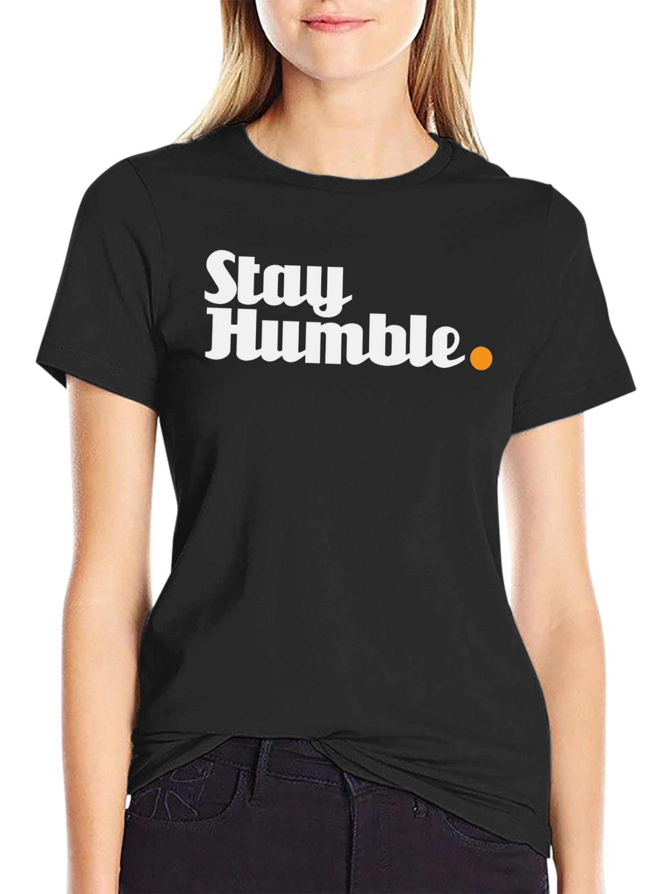 Stay Humble Black Graphic T-Shirt