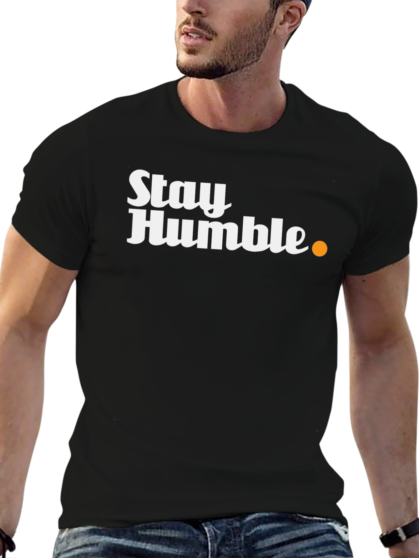 Stay Humble Black Graphic T-Shirt