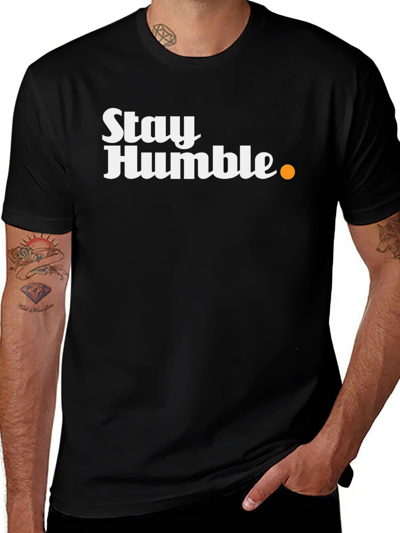 Stay Humble Black Graphic T-Shirt