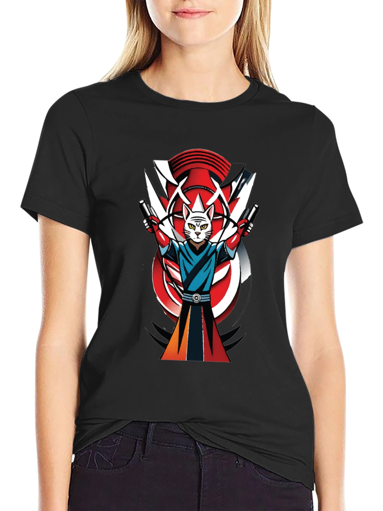 Samurai Cat T-Shirt - Urban Cool Style