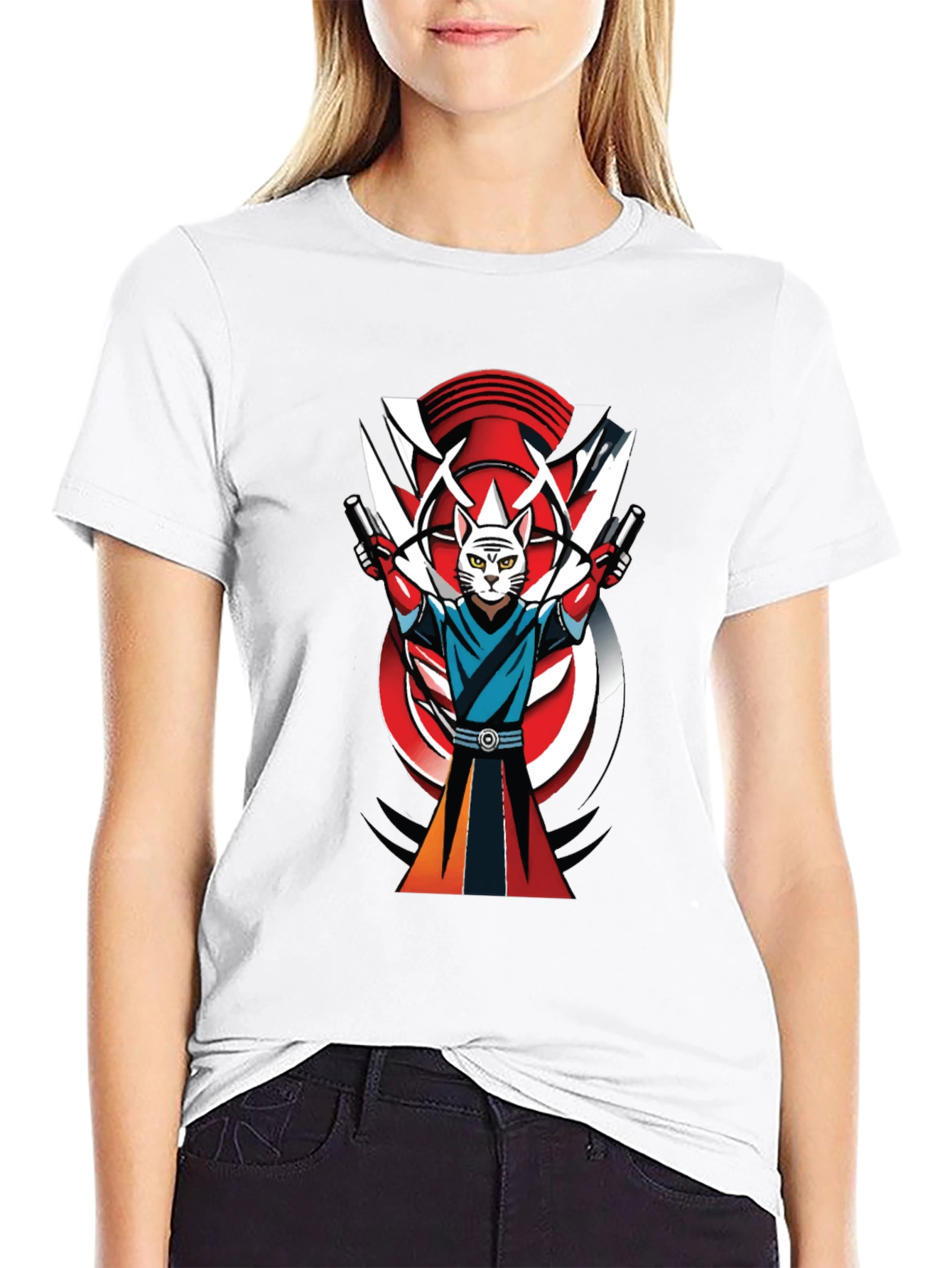 Samurai Cat T-Shirt - Urban Cool Style