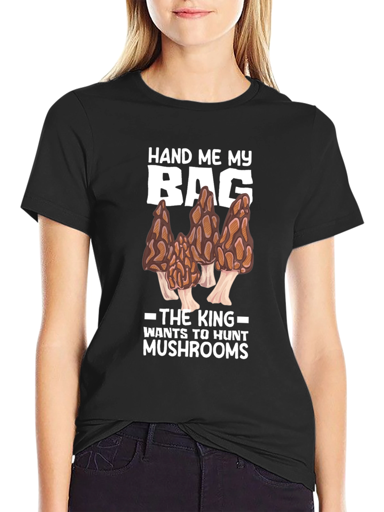 Mushroom Hunting T-Shirt - Morels and King