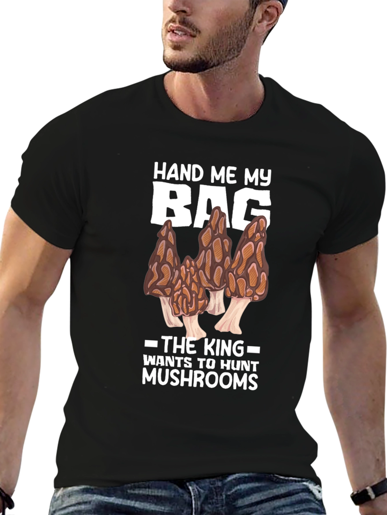 Mushroom Hunting T-Shirt - Morels and King