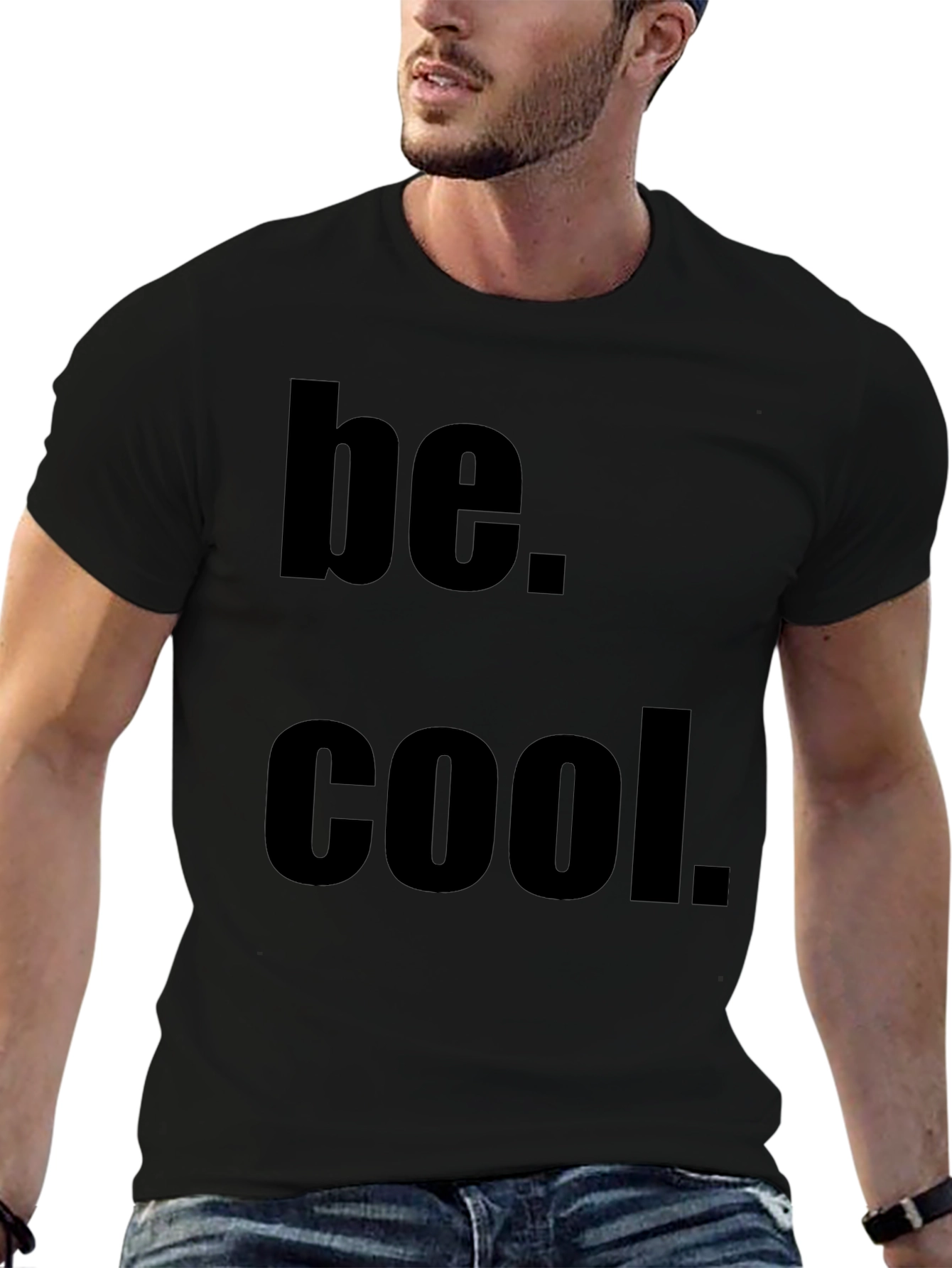 Be Cool Black Graphic Tee