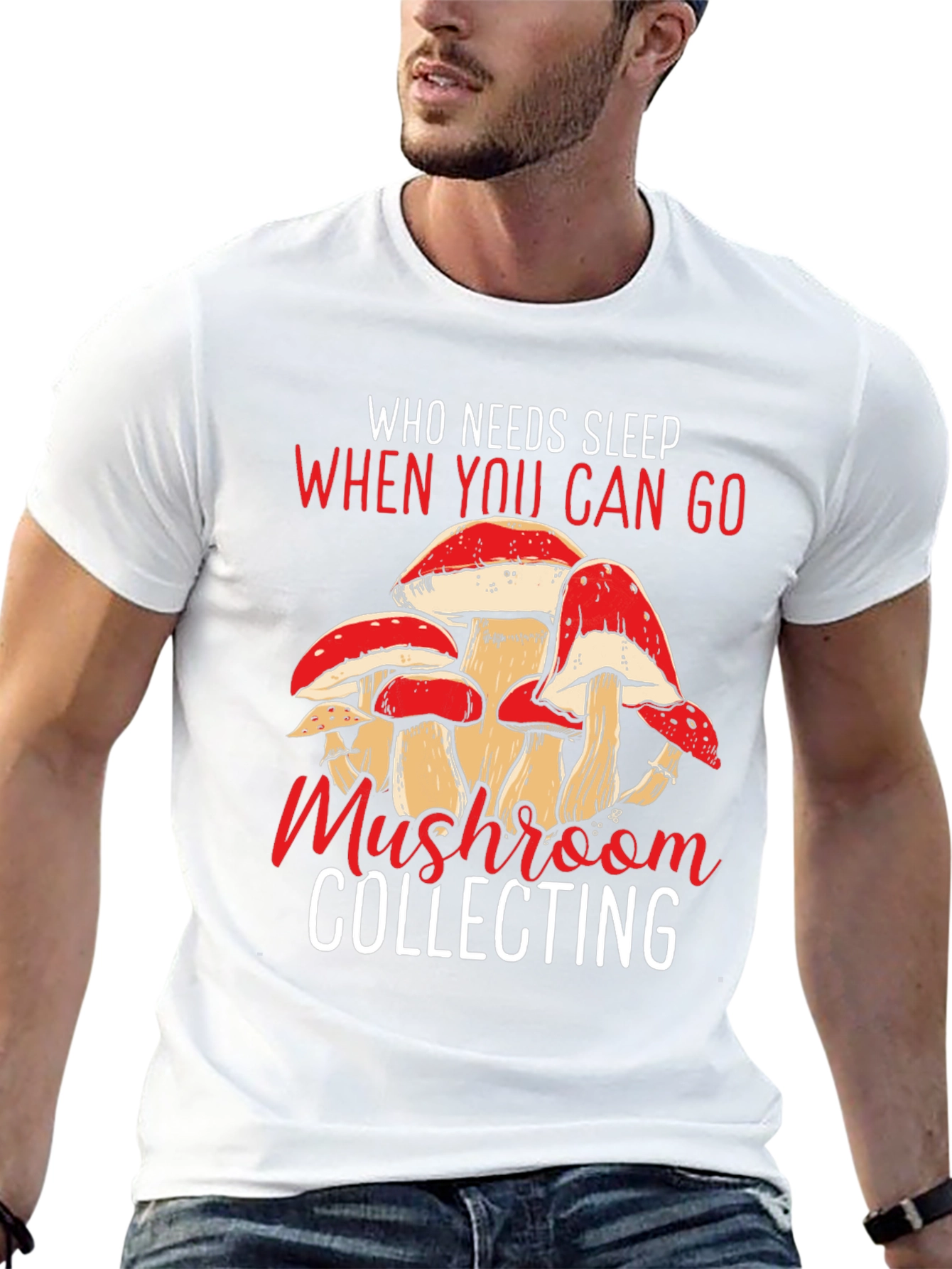 Mushroom Collecting Graphic Tee - Black